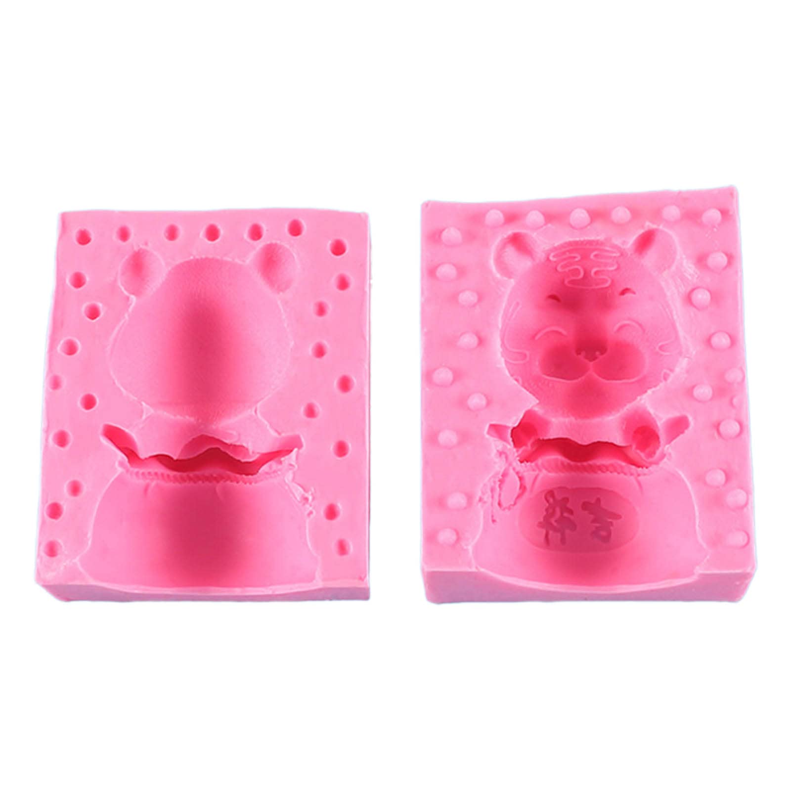 Elnwnnkc 3D Tiger Shaped Fondant Mousse Molds Chocolate Cake Decorating Gadgets for Baking Lovers Silicone Chocolate Molds