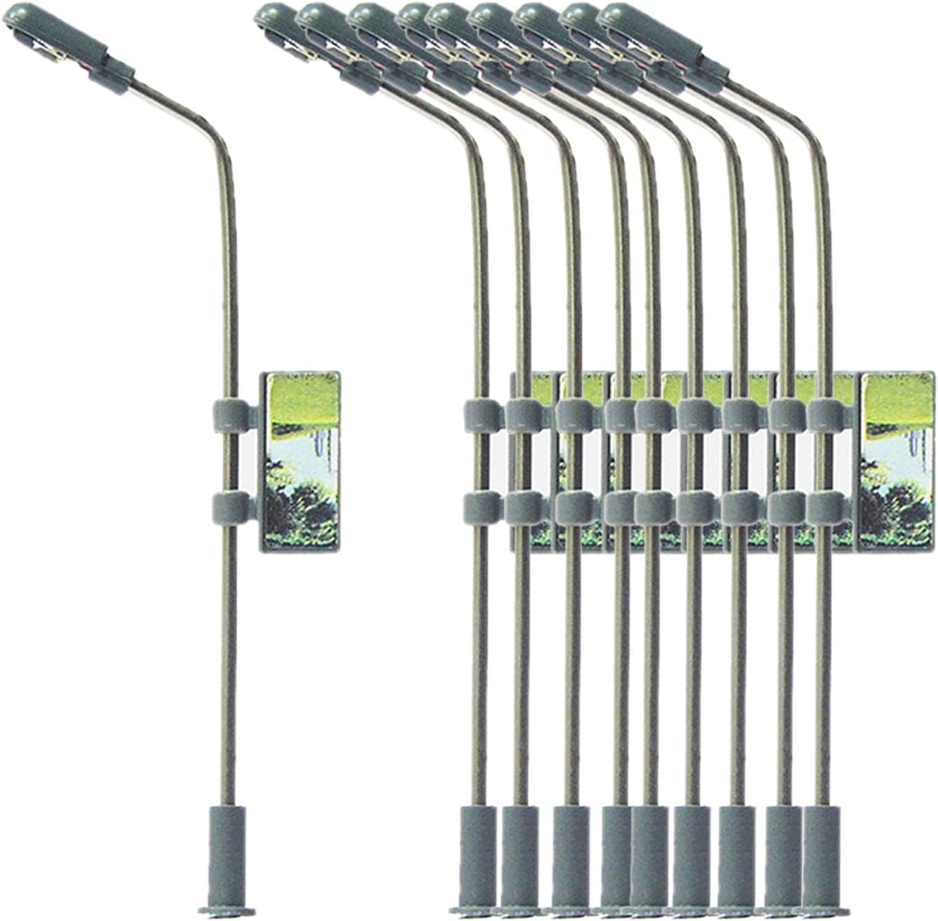 10x Model Train LED Light Micro Landscape Garden Street Lamp Post 1:200
