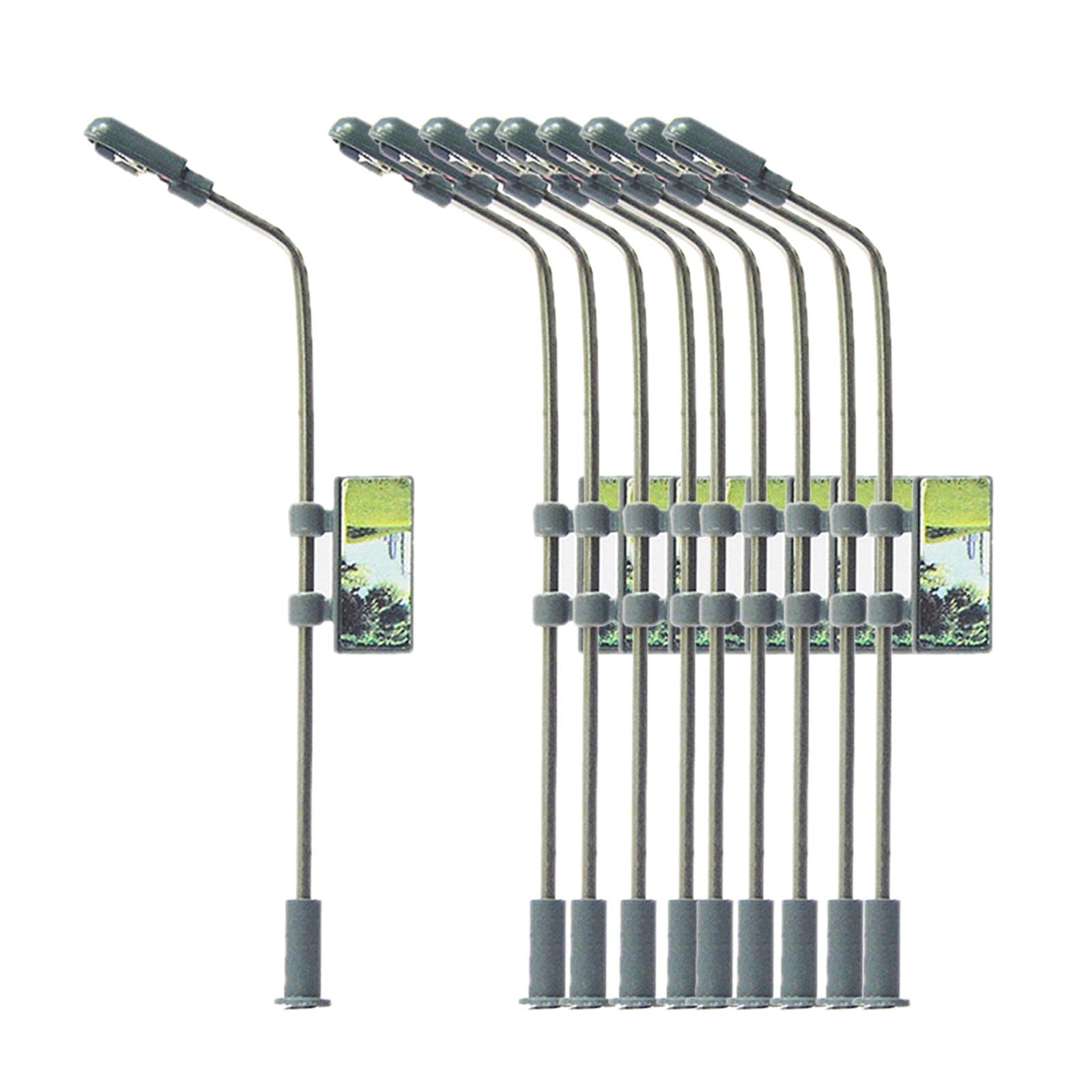 UJEAVETTE® 10X Model Train Led Light Micro Landscape Garden Street Lamp Post 1:200