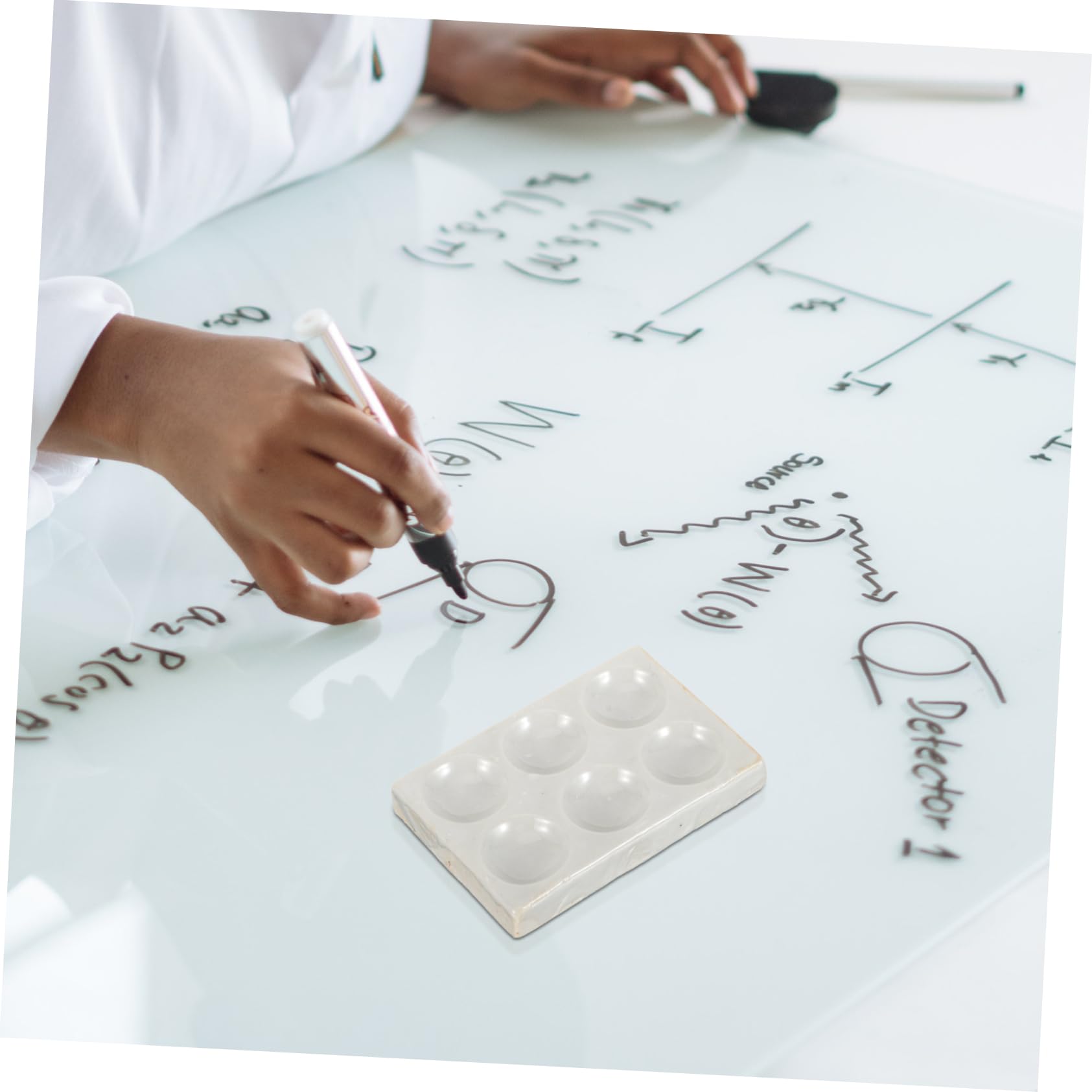 Zerodeko Plaques de Réaction en Laboratoire pour Tests Chimiques Facile à Utiliser Matériau Porcelaine en Céramique Blanche Lot de 5 6 Trous pour Expériences Scientifiques