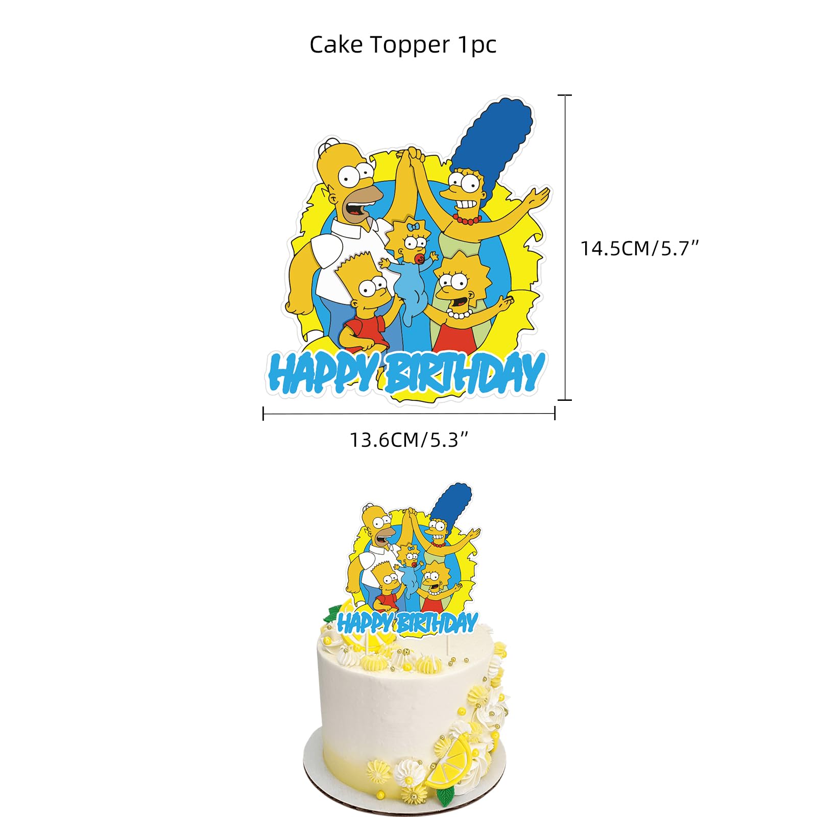 Décoration De Fête Les Simpson - Bannière De Fond Pour Anniversaire - Fournitures De Fête