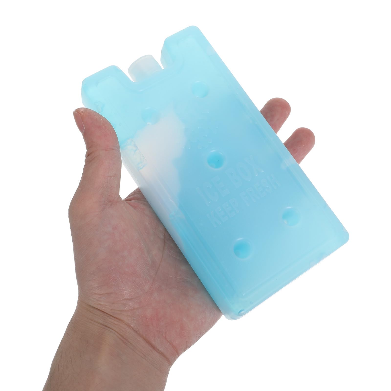 VILLCASE 4 Pièces Bloc de Glace Réutilisable 250ml en Pe Compact et Portable pour Boîte à Déjeuner et Ventilateur, pour Camping et Activités en Plein Air, Garde les Aliments Frais