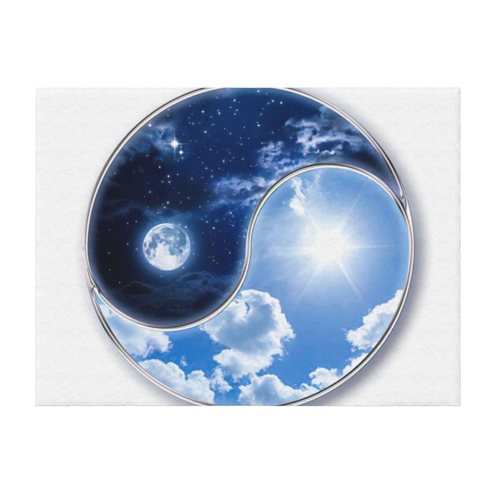 Couverture légère imprimée Yin Yang plaid lit fauteuil toutes saisons