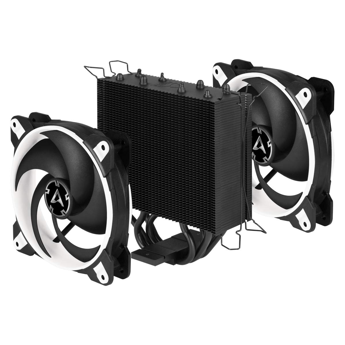 Arctic Freezer 34 Esports Duo Tower Cpu Cooler With Push Pull Configuration Wide Range Of Regulation 200 To 2100 Rpm Includes 2 Low Noise Pwm 120 Mm Fans White Amazon Sg Electronics