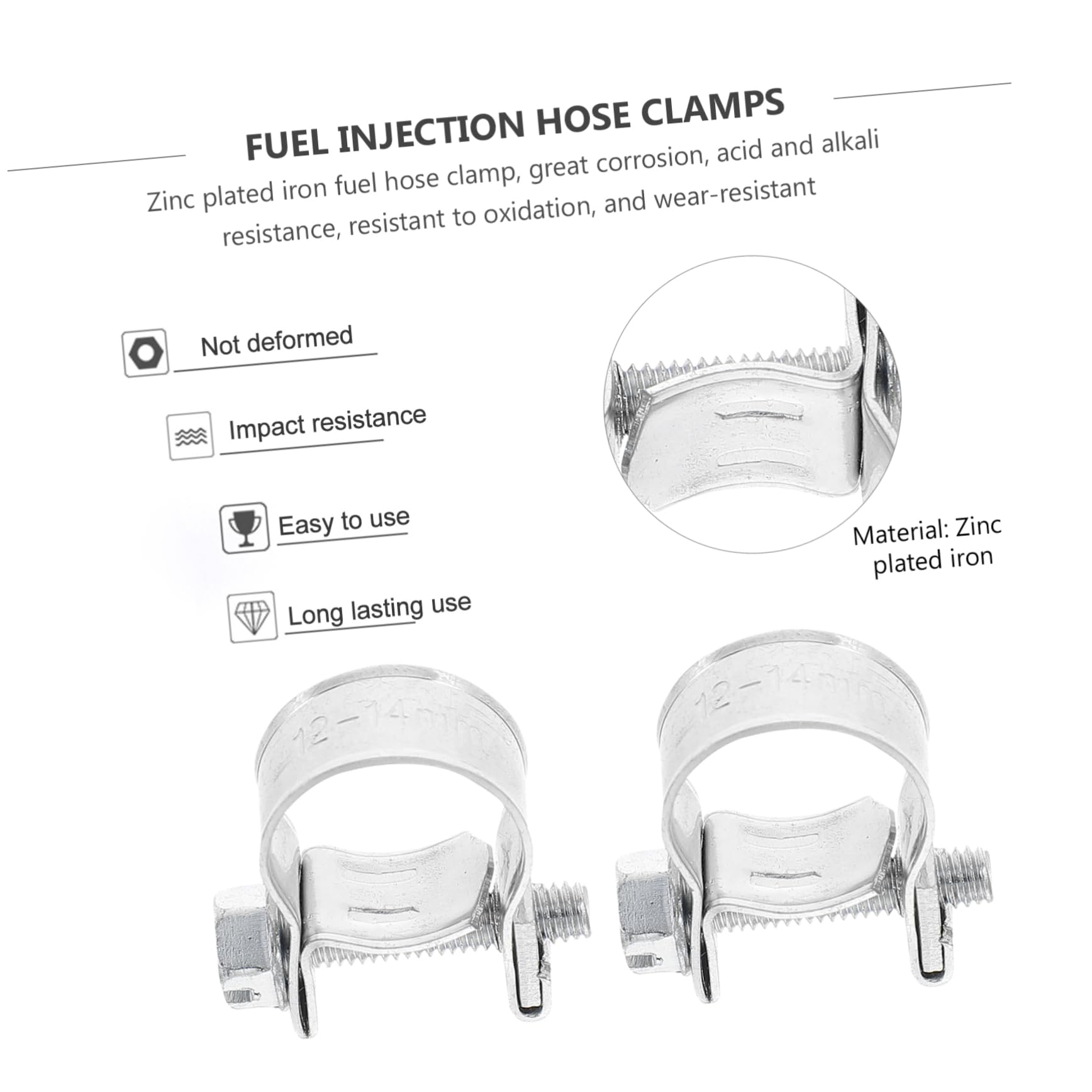 Holibanna 20pcs Zinc Plated Iron Water Pipe Clamp Set Pipe Clamps Clips for Line