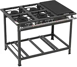 Fogão Industrial Itajobi 4 Bocas com 2 Bocas Duplas Baixa Pressão com Chapa Ativo P7