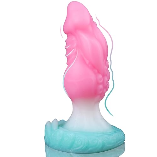 Knot Fantasy Monster Dildo Alien Dildo, 7.5" Thick Dragon Horse Cock for Vaginal Play, Silicone Wolf Animal Penis with Suction Cup for Anal Play, Sex Toys for Women Men