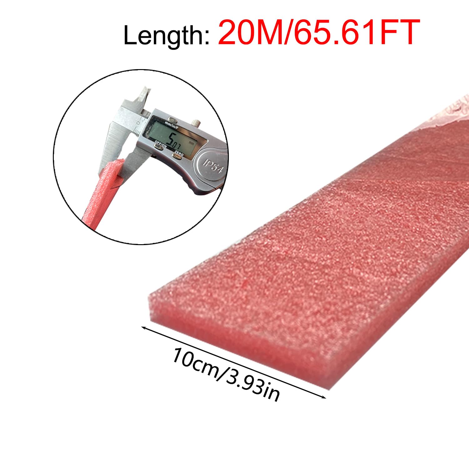 Banda Perimetral Suelo Radiante 100 mm x 5 mm x 20 m Junta para Suelo Autonivelante para Juntas de Expansión de Aislamiento de Bordes de para Calefacción por Suelo Radiante (10cm)