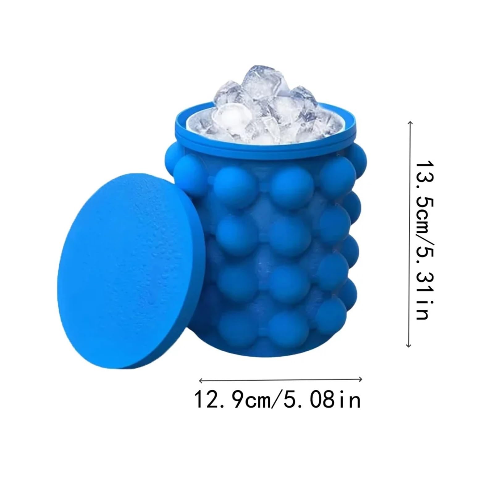 Cubo de hielo silicona 2 en 1, fácil congelación, fabricación moldes, rejilla, suministros cocina