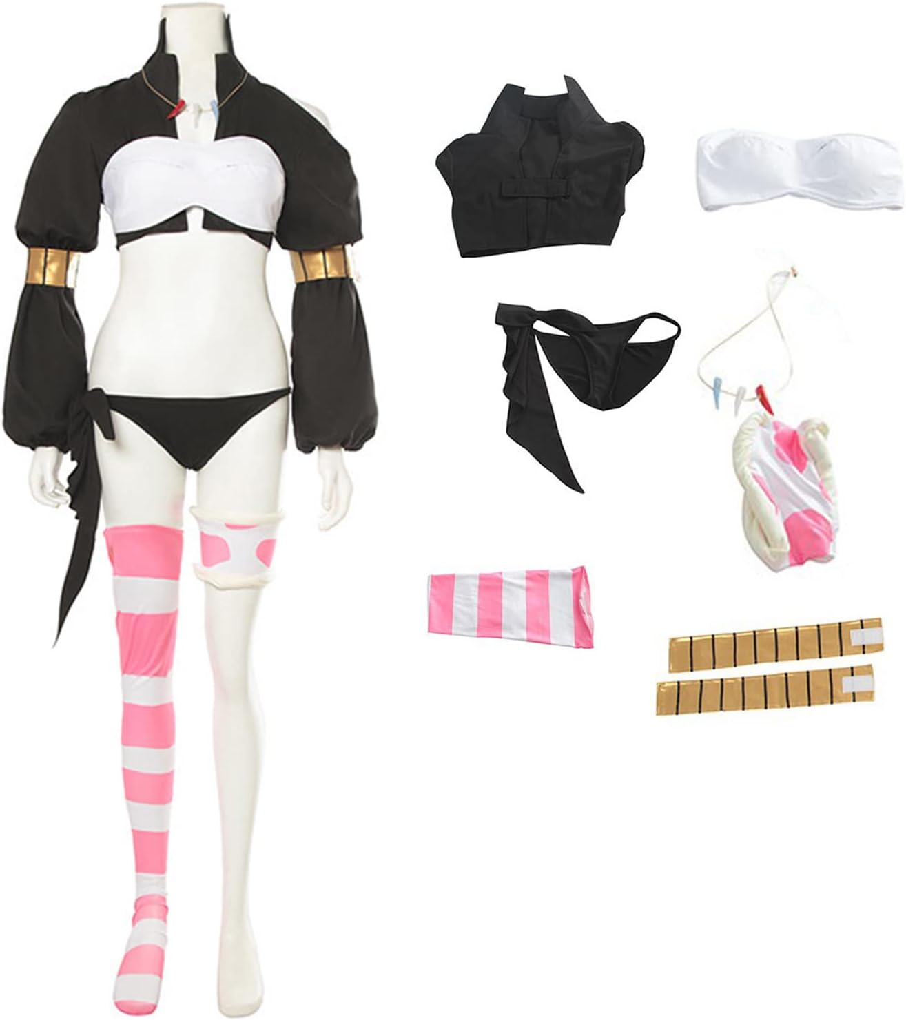 TMSREBU Milim Cosplay Costume Black Pink Outfit That Time I Got Reincarnated As A Slime for Women