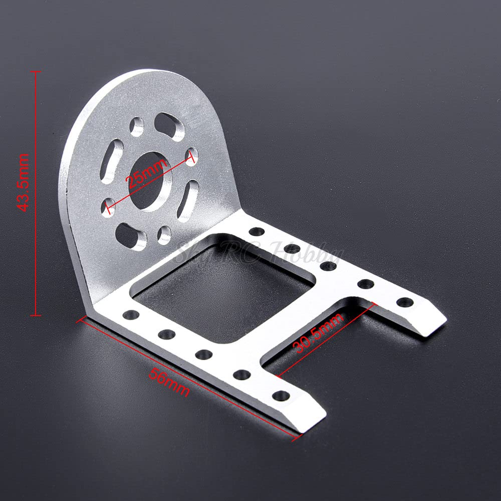 Midzooparts RC Boat 36/40mm Motor Mount, Metal Material, Silver, Compact