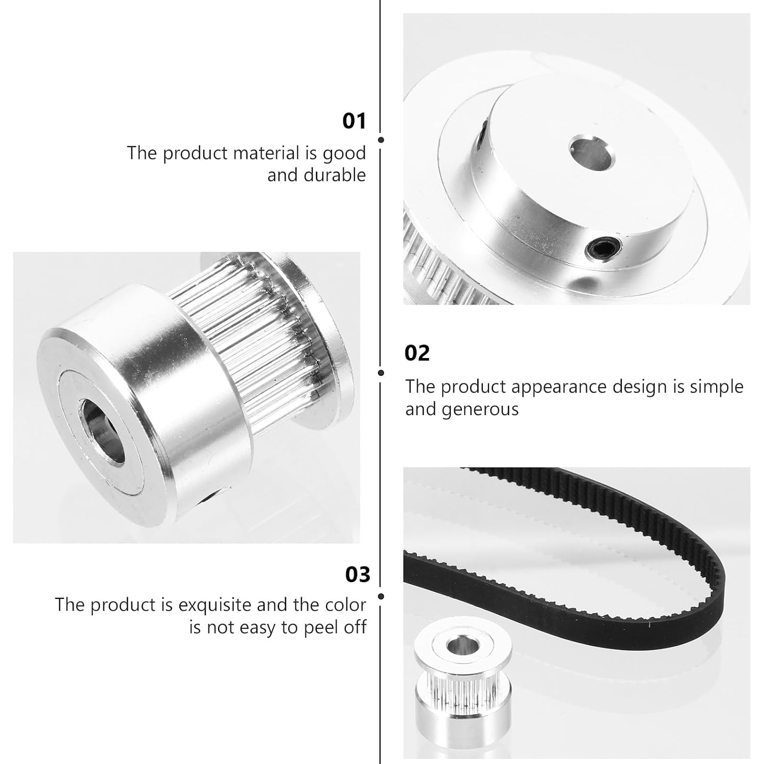 2gt Synchronous Pulley 1:3 Reduction Gear Belt Wheel 20 Teeth 60 Teeth Aluminum Timing Belt Pulley 6mm Width with 5mm Bore for Mechanical Models and Printer Supplies