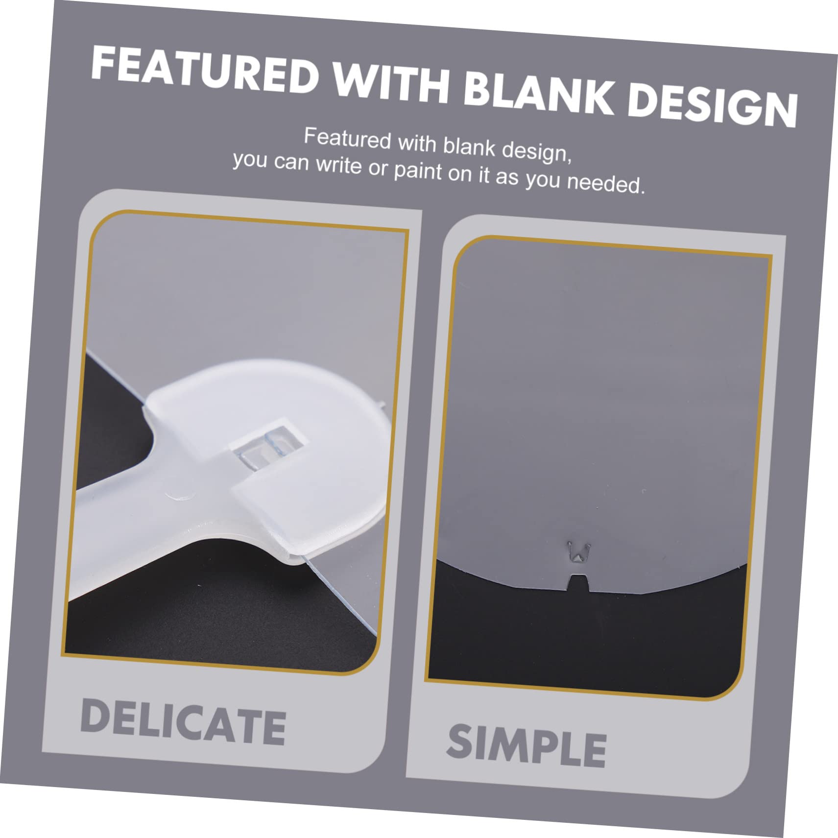 Ventaglio Fai da Te 50 Pezzi in Pvc Trasparente per Disegno Ragazzo Ragazza | Blank Design, per Pittura e Graffiti, Stile Misto, Kit Manuale per Attività Creative Stile Casuale