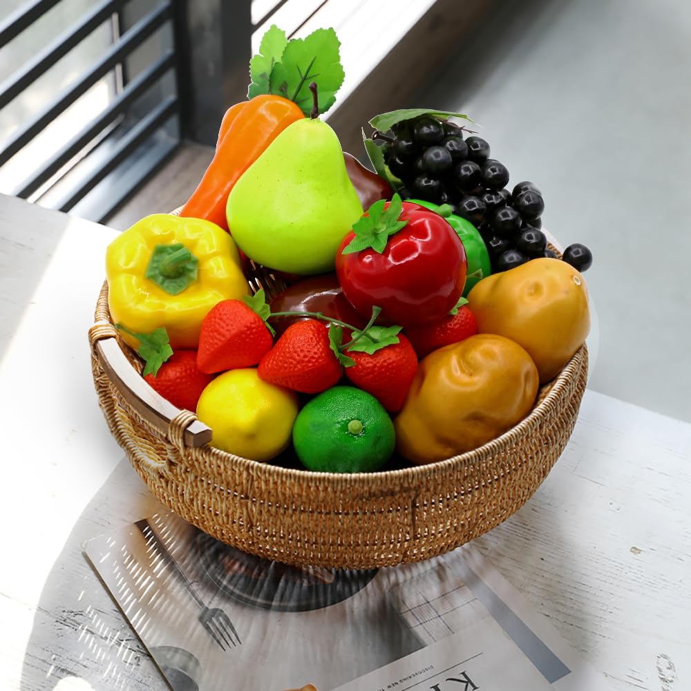 フェイクフルーツ パール装飾付き 18個(大10、小8) 結婚式 フェイク