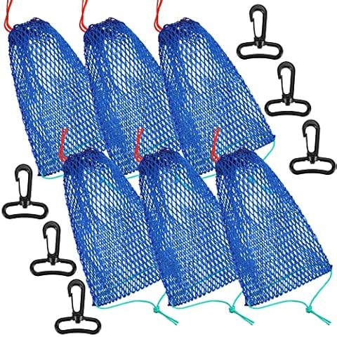 6 Pcs Crab Trap Bait Bags with Locker Cover