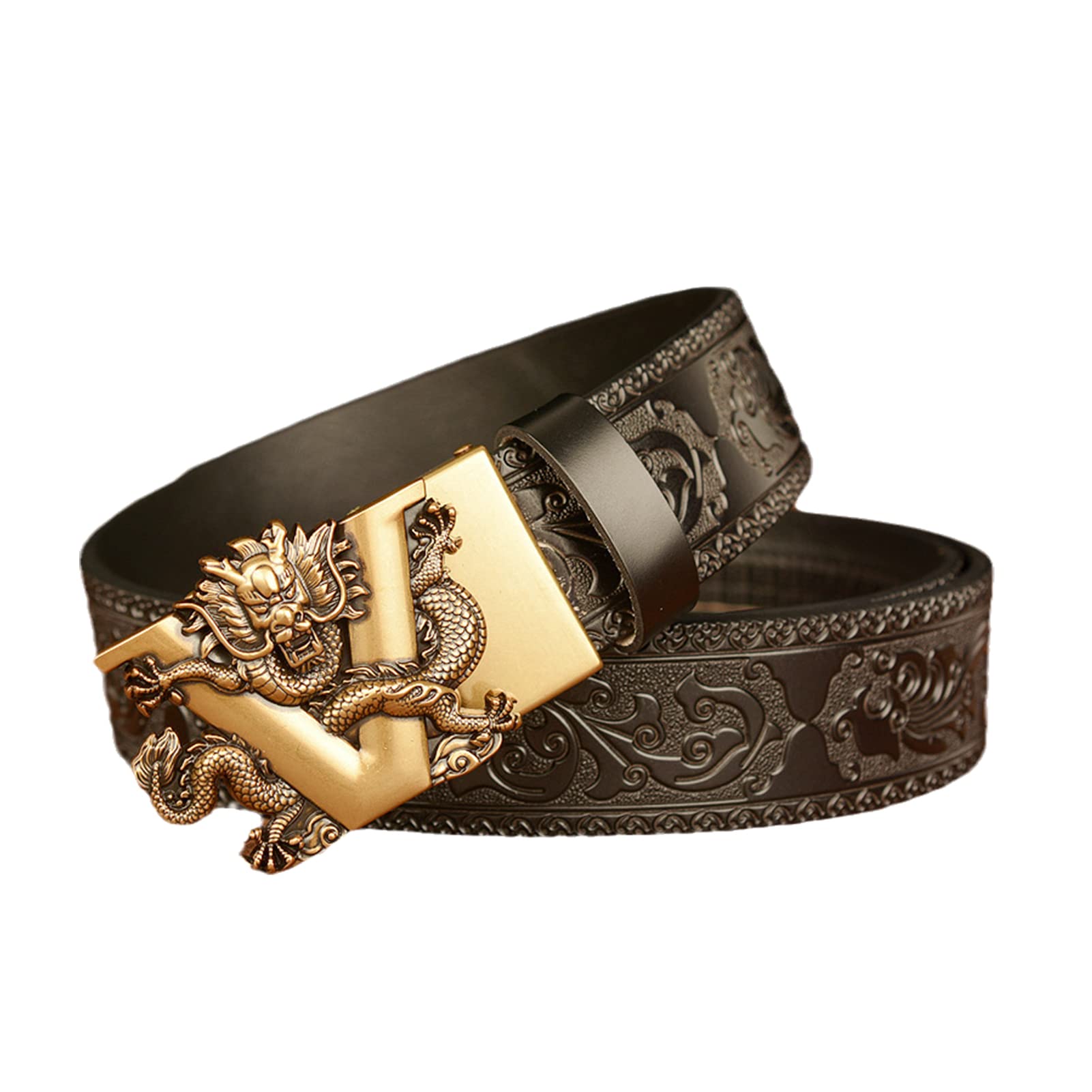Ceinture à cliquet en cuir noir idéale pour le bureau et les sorties