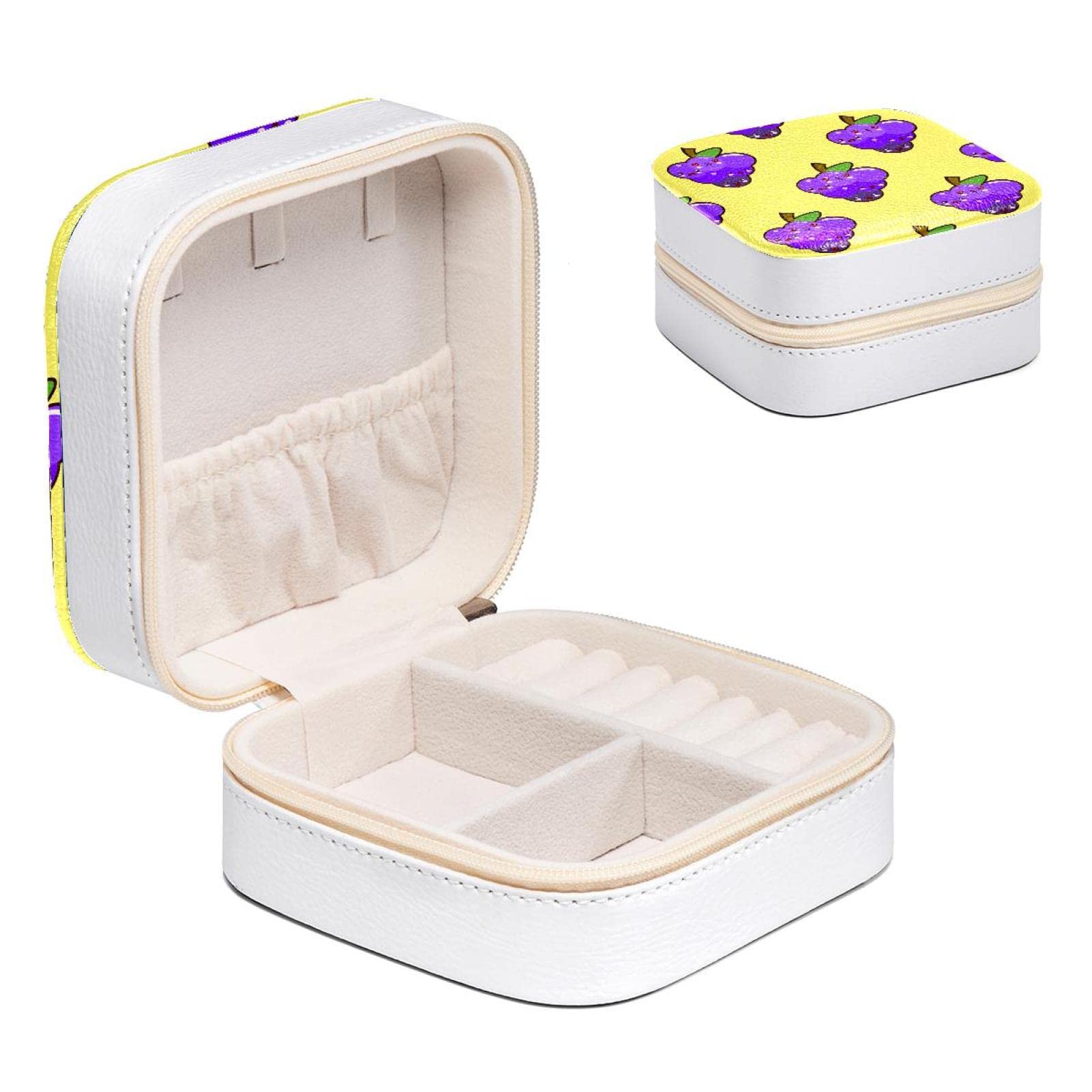Boîte à bijoux raisin violet nomade pour organiser vos bagues et colliers en voyage