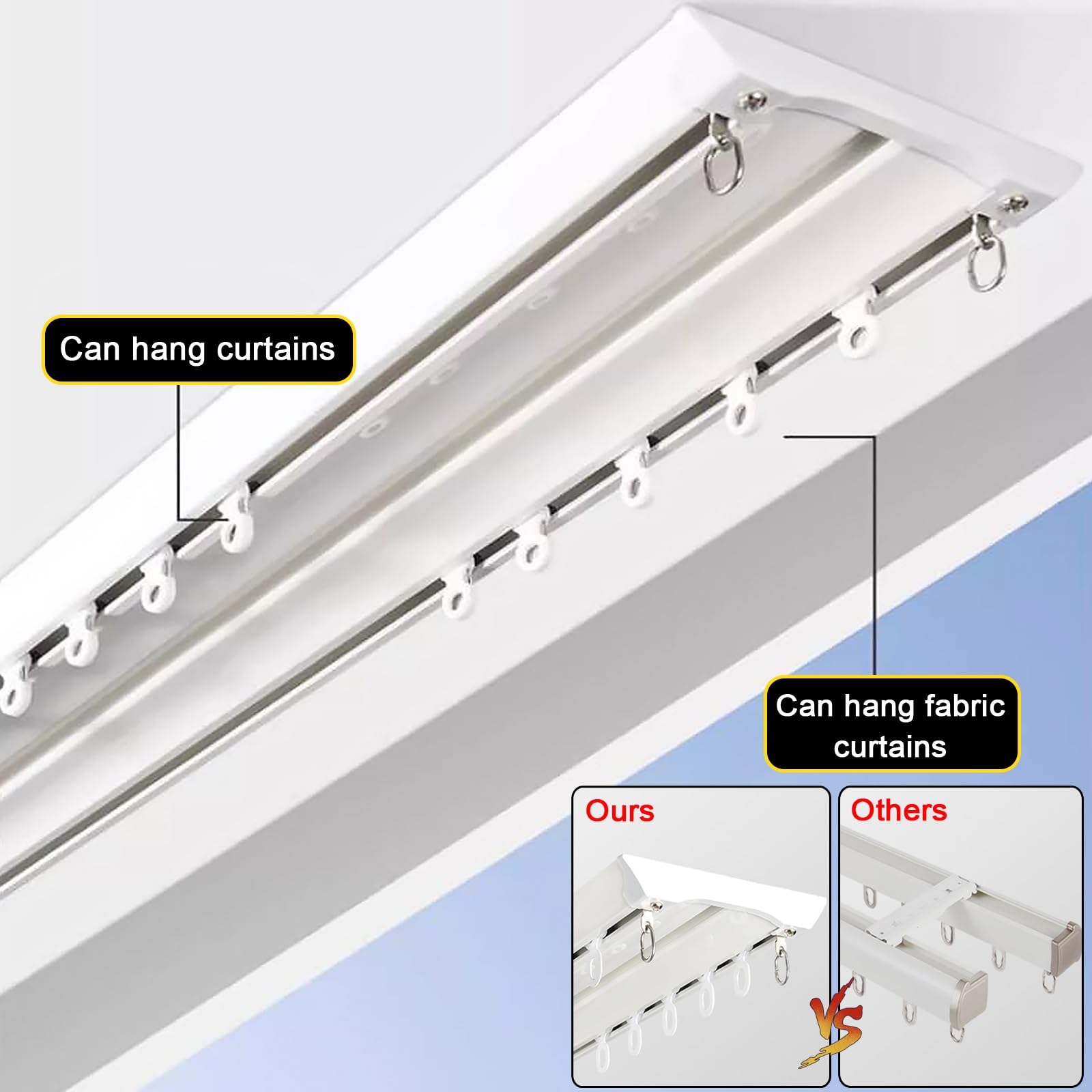 Rieles Para Cortinas Corredizas De Techo Heavy-Duty - Ceiling Mount