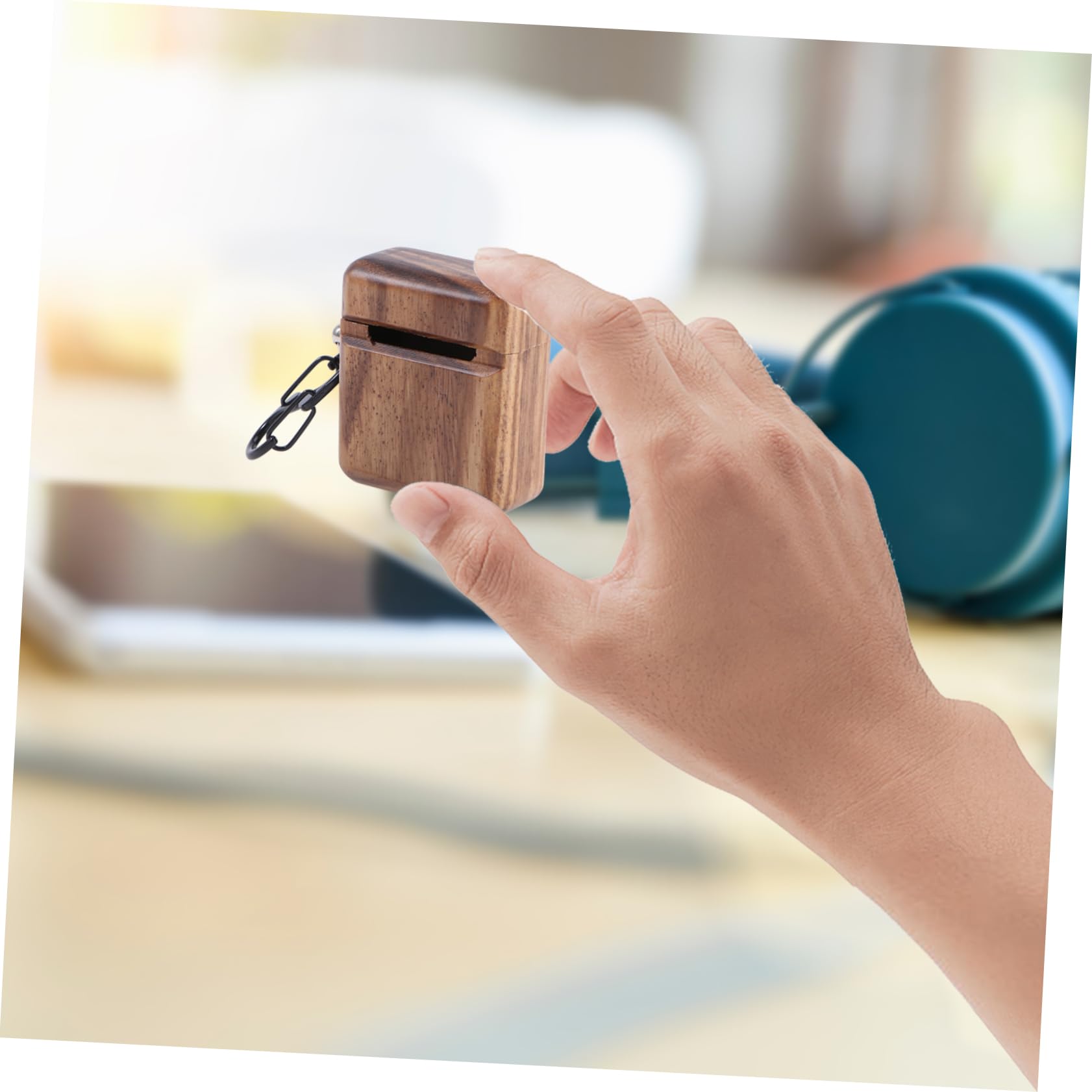 UKCOCO 2 Piezas Protector de Auriculares Carcasa de protección para Auriculares inalámbricos Estuche de Almacenamiento para Auriculares inalámbricos Caso Caja de Auriculares de Madera
