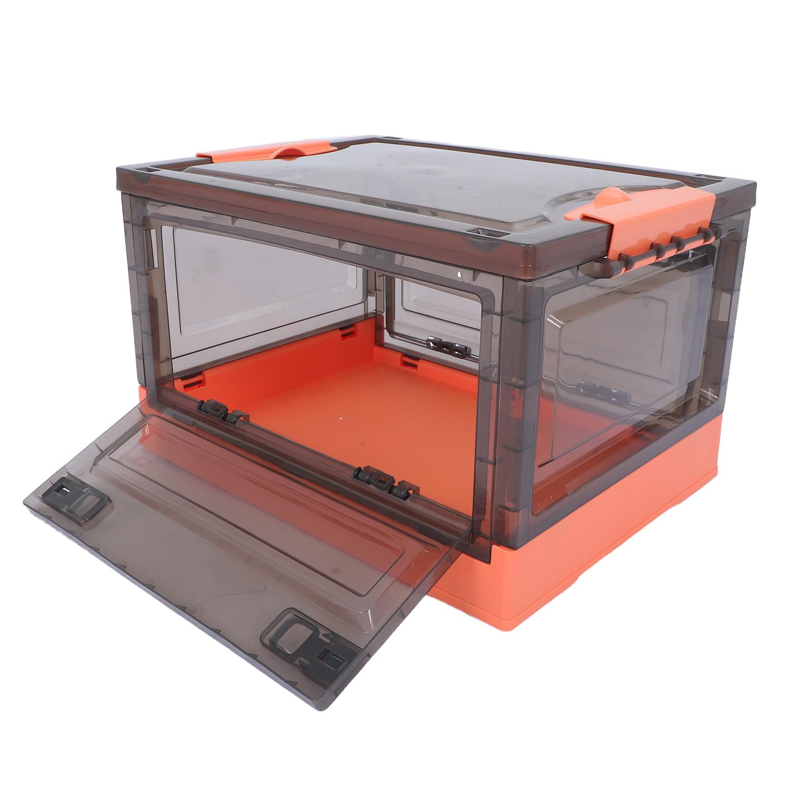 29 L Caja de Almacenamiento Plegable, Pp Naranja, con Ruedas