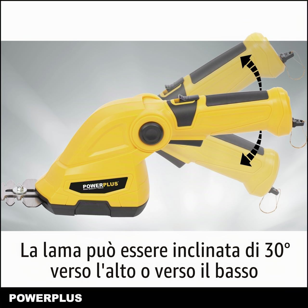 POWERPLUS Cisaille a gazon et sculpte haie 7.2V - Largeur de coupe : 100 mm