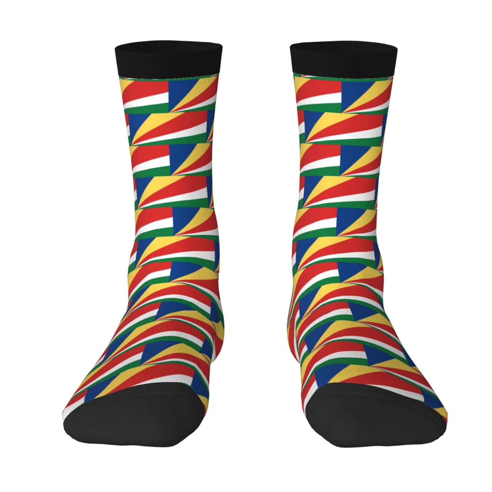 Oudrspo Unisex As Pic Flag Of Seychelles Socks Classic Mid Calf Socks Outdoor Sports Running Casual Socks