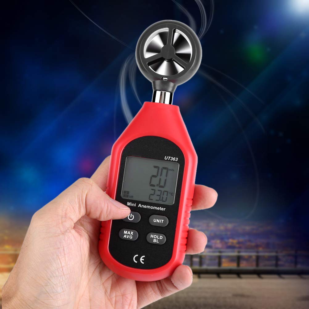 Cryfokt UT363 Anemómetro Digital de Alta Precisión Medidor de Velocidad del
