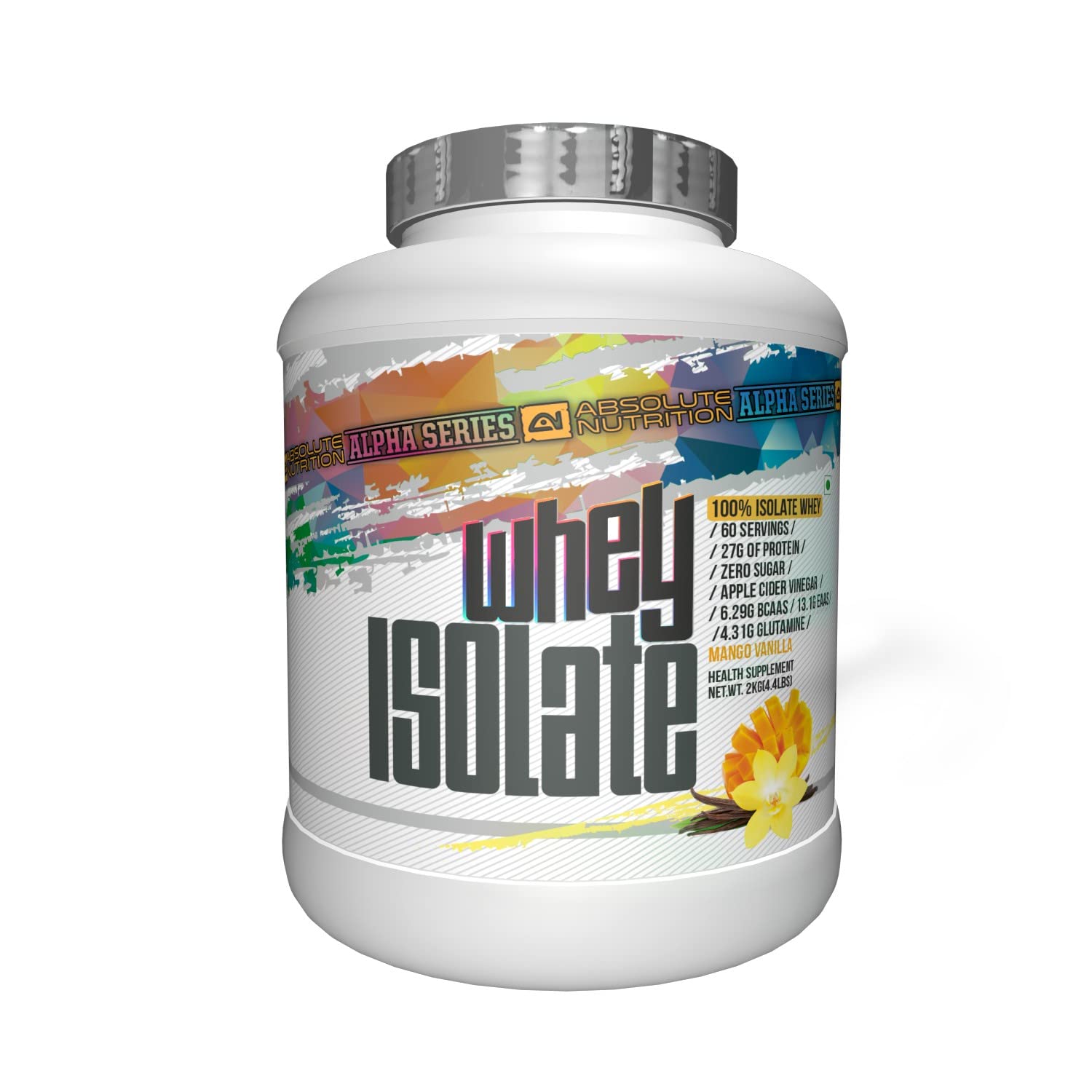 Absolute Nutrition’s Alpha Whey Isolate Protein 2 KG (Mango Vanilla), 100% Whey Protein Isolate, 27g protein, Improves Strength Muscle Recovery, Dope Free,Gluten Free, Zero Sugar-image-36