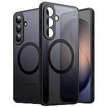 JETech Cover Magnetica per Samsung Galaxy S26 Plus, Compatibile con MagSafe, Protezione Completa dell’Obiettivo della Fotocamera, Custodia Antiurto con Retro Opaco Traslucido (Nero)