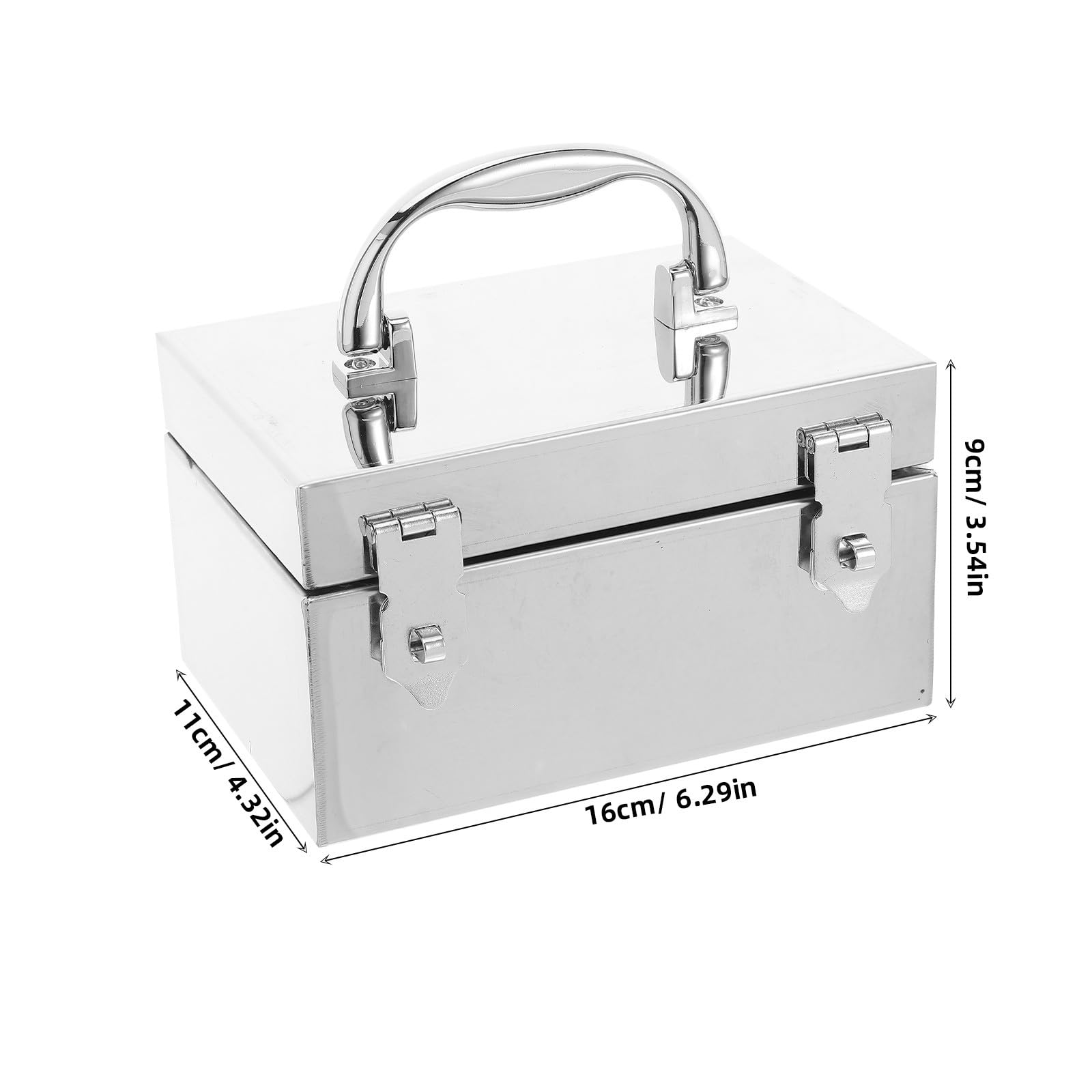Cassetta Contanti in Acciaio Inossidabile con Serratura Sicura Scatola Porta e Attrezzi Compatta e Portatile Resistente al per Casa e Ufficio Organizzatore Versatile per Denaro