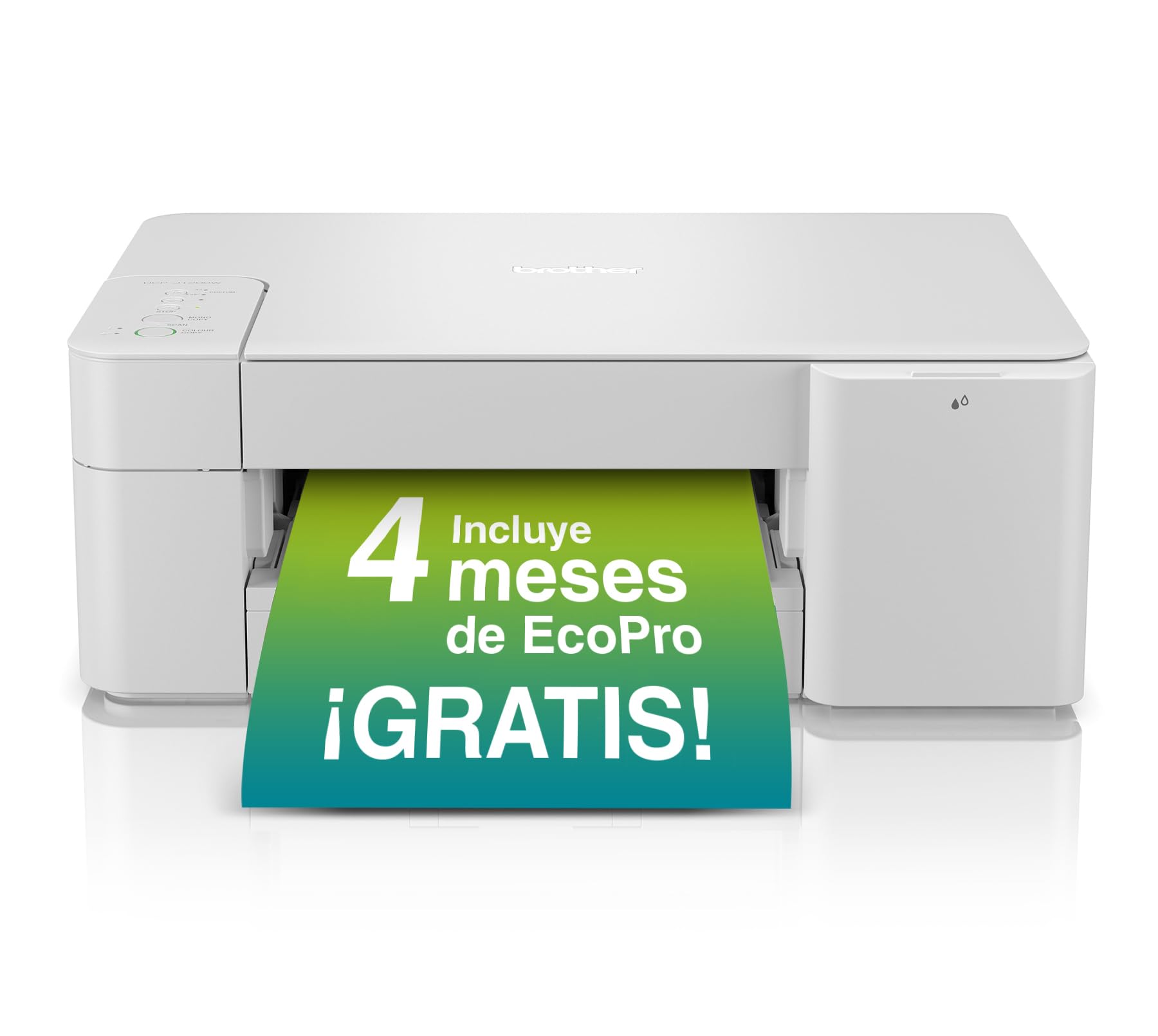 Brother DCP-J1200WE Equipo Multifunción de Tinta A4 WiFi para una Completa Gestión Desde el Móvil, Suscripción 4 Meses Ecopro Blue Angel
