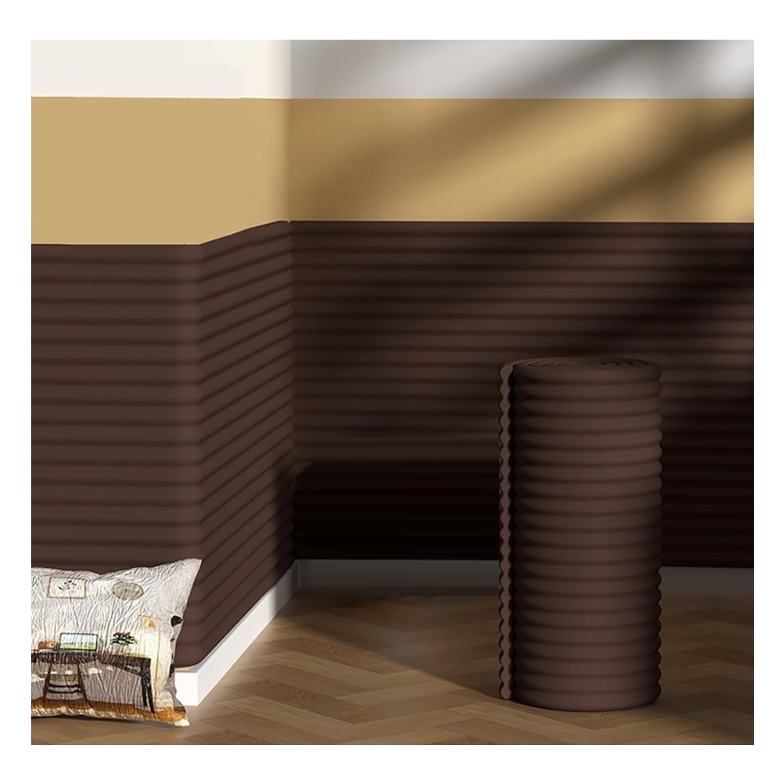 YUNSEU DIY Padded Wall Panels, 3D Anti-Collision Wall Cushion Padding Upholstered Wall Panels Self-Adhesive, for Tatami,Self-Adhesive Stickers Bedroom