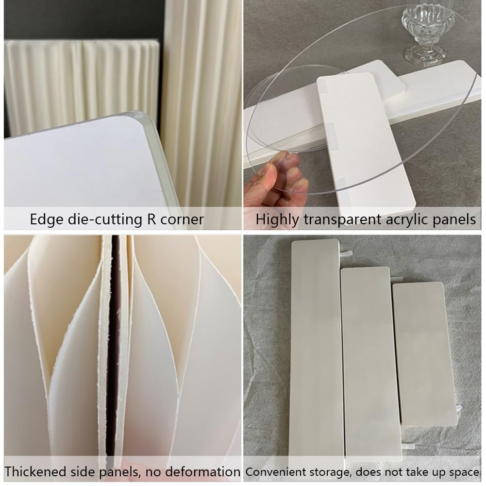 Pedestales Cilíndricos De Papel Plegables | Estructura de panal de alta resistencia | Soporta hasta 165 libras | Plegables para un fácil almacenamiento(Rosso)