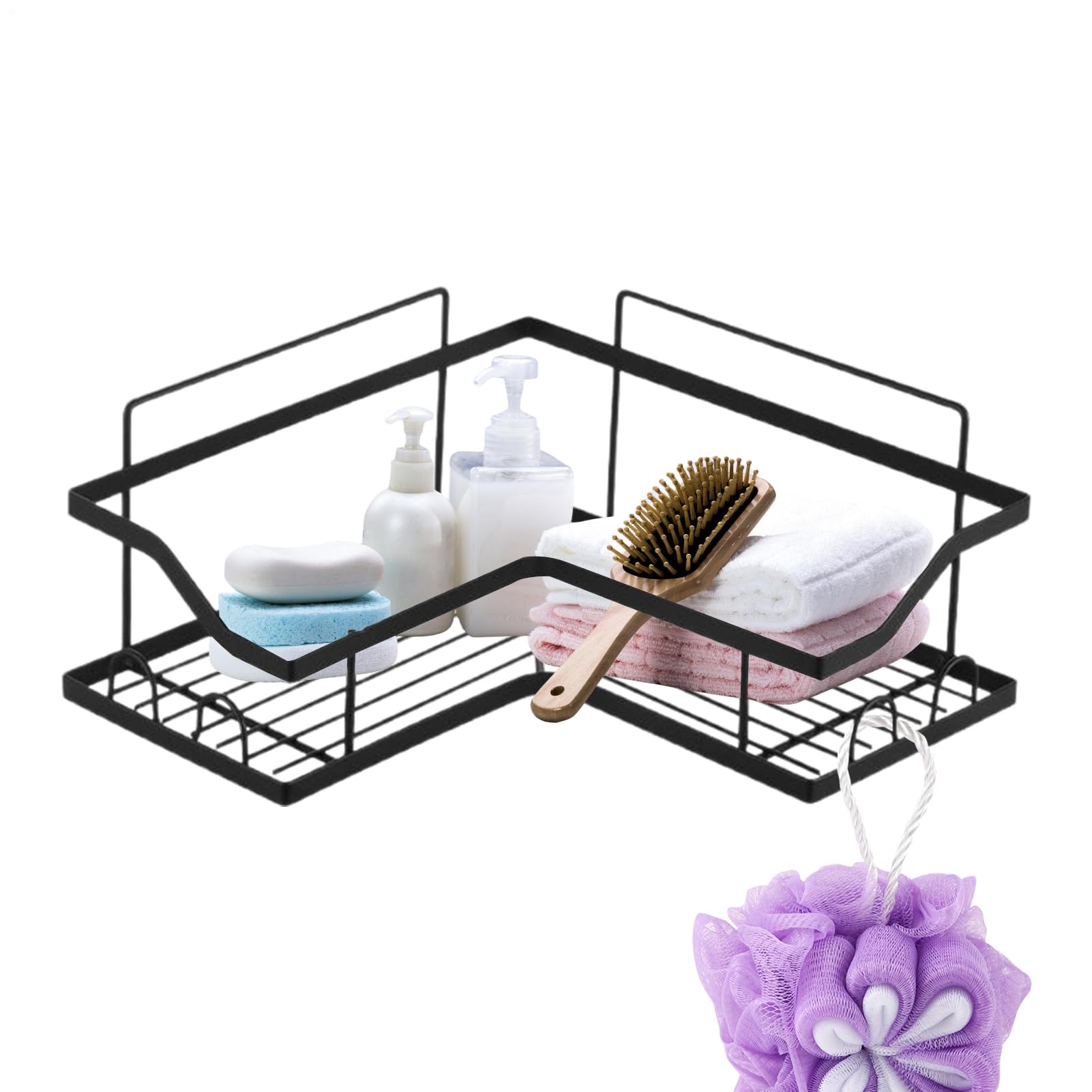 Estante esquinero de baño inoxidable: organizador de ducha compacto para pared