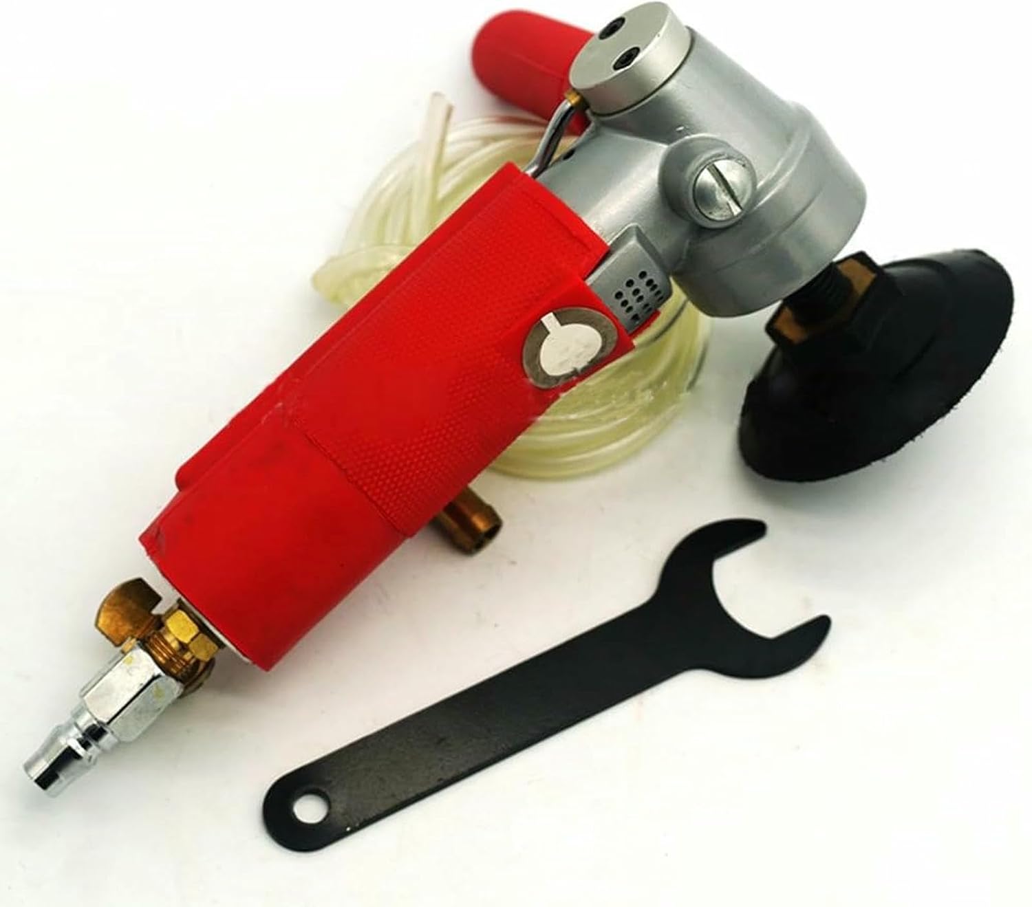 Pneumatic Wet Stone Polisher, 4 Inch Air Wet Stone Grinder 4300 Rpm Granite Marble Stone Wet Air Sander Polisher Water Mill Pneumatic Polishing Tool-