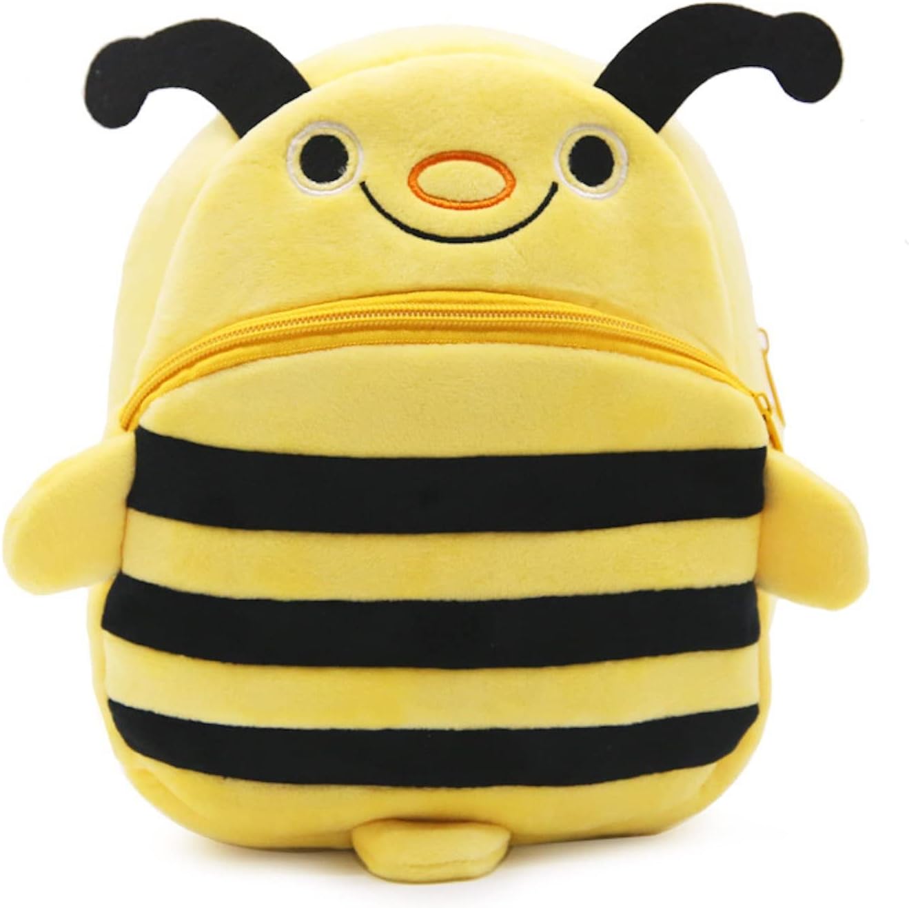 MecllisKids Mini Backpack Cute Plush School Bag Toddler Small Backpack Baby 3D Animal Shape Schoolbag Preschool Bag Gift (bee)