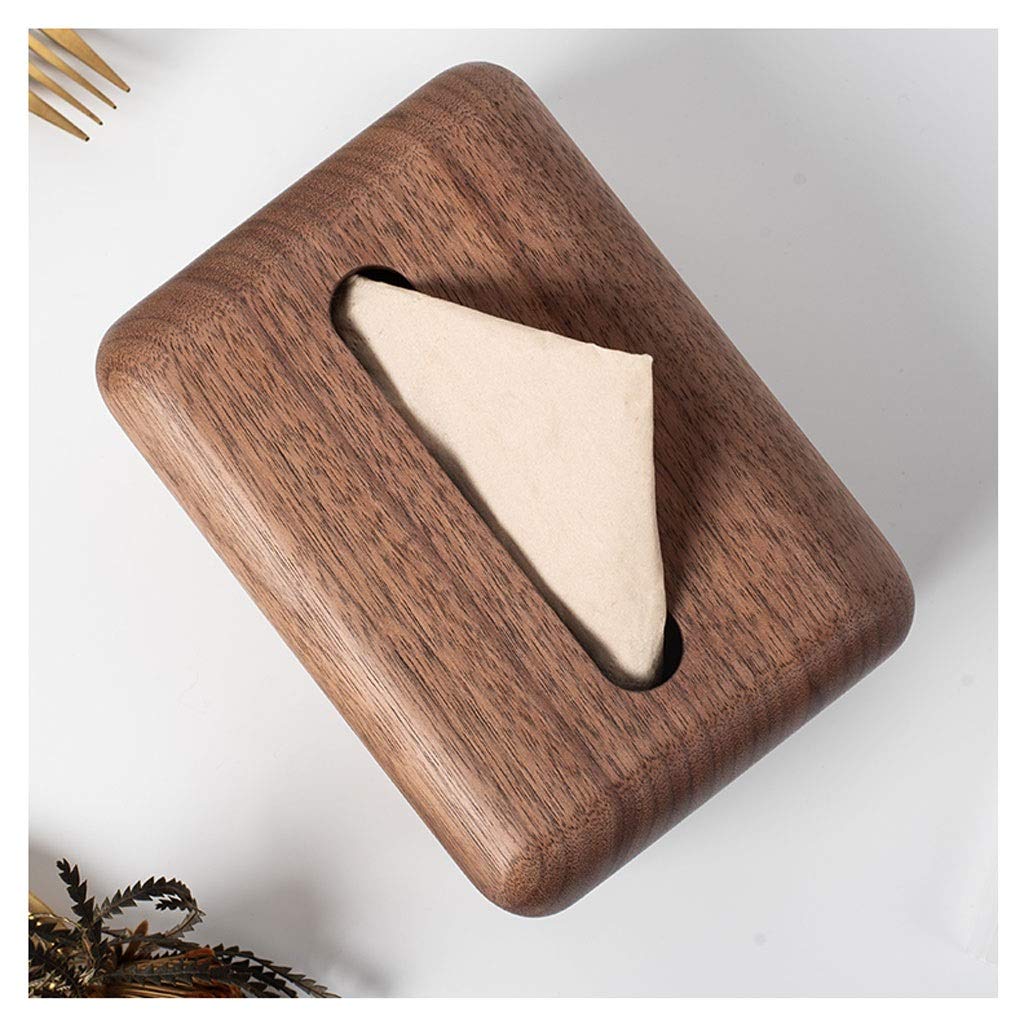 Scatole di tessuto, contenitore for scatola di immagazzinaggio, porta tovaglioli da tavolo, scatola di tovaglioli retrò con coperchio for la casa in legno copertura di carta for auto camera da letto s