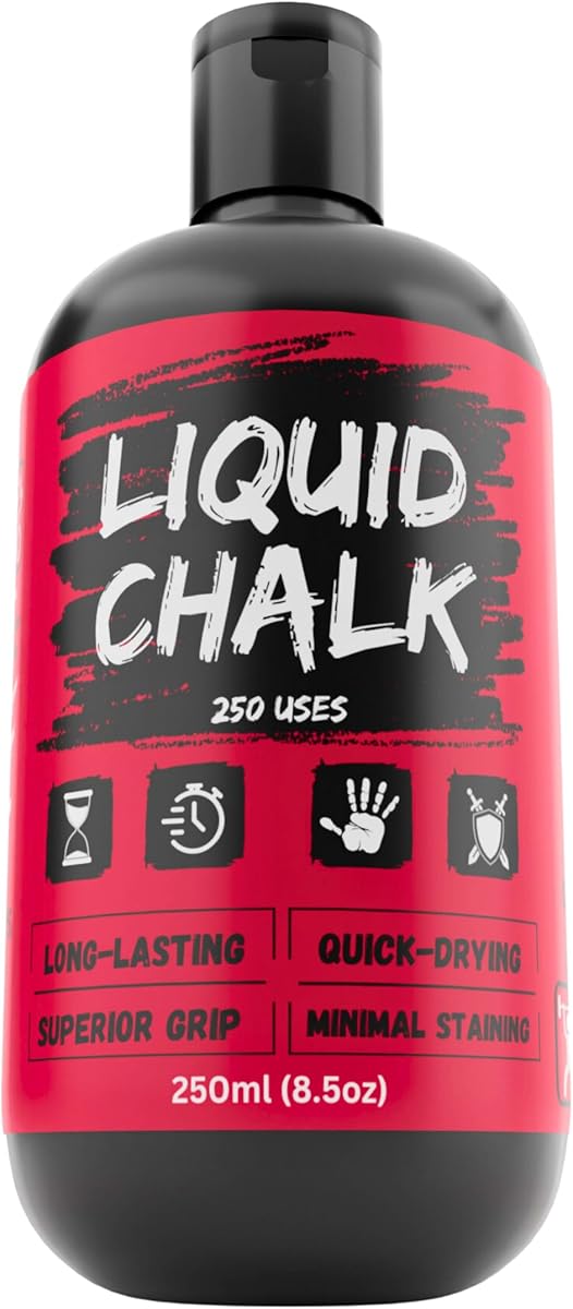 PowerGrip Liquid Chalk - Ultimate Grip Enhancer for Gym, Weightlifting, Climbing & Powerlifting - Long-Lasting Gymnastics Chalk for Rock Climbing, Cheer, and Lifting - Superior Hold, No Mess