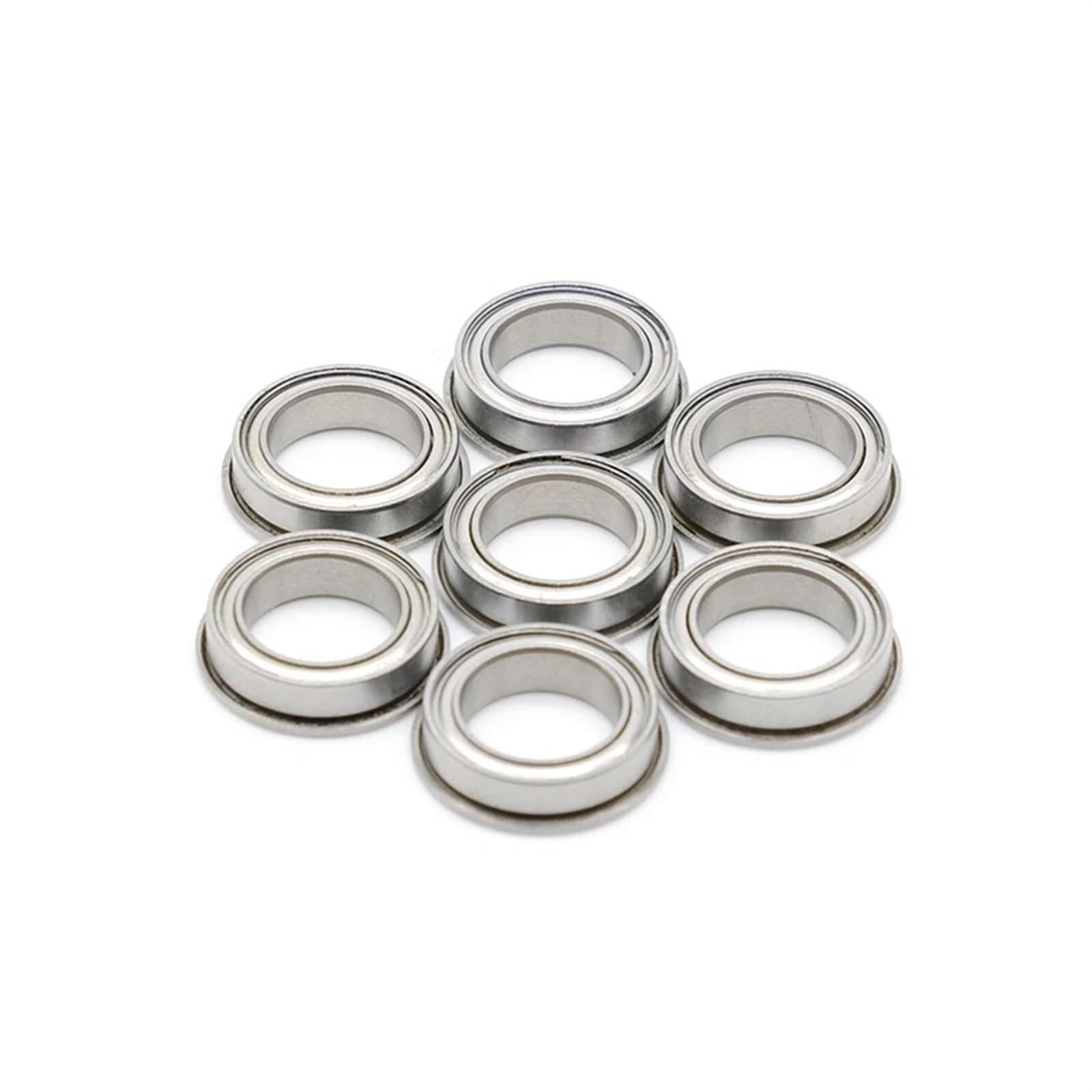 Rodamiento, F6802ZZ 2 uds rodamiento de brida 15x24x5mm ABEC-7 piezas equipos mecánicos alta velocidad selladas Metal acero cromado