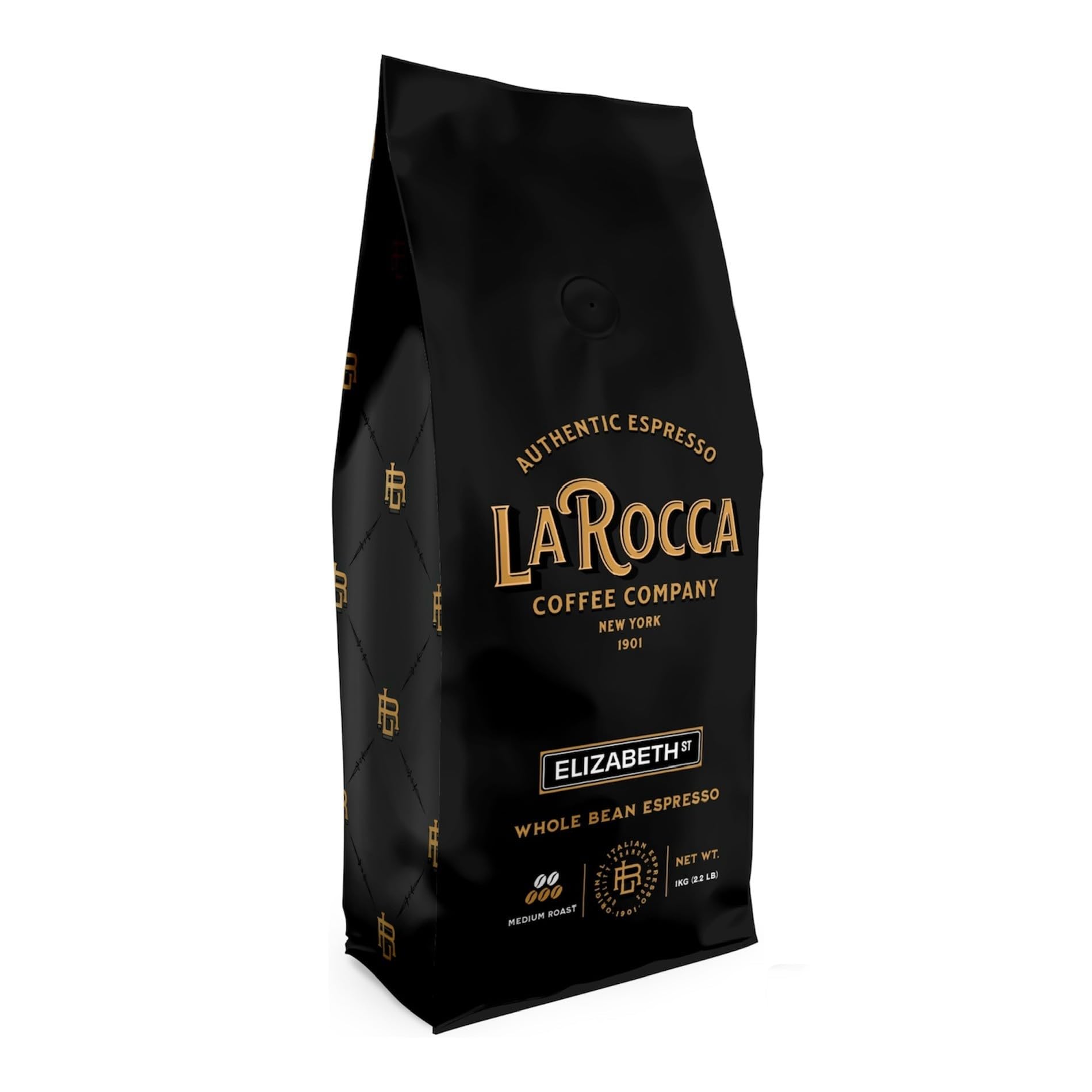 La Rocca Coffee Company – Premium Ground and Whole Bean Coffee in Multiple Blends and Sizes - Hand-Roasted in NYC - Authentic Espresso (2.2 Pound (Pack of 1), Elizabeth St - Whole Bean Coffee)