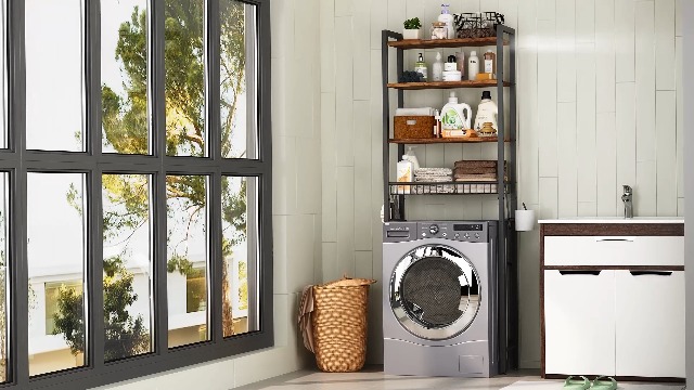 ✯ KIRIN ラック Amazon.com: Kalrin Over-The-Toilet Storage Rack, 4-Tier Bathroom