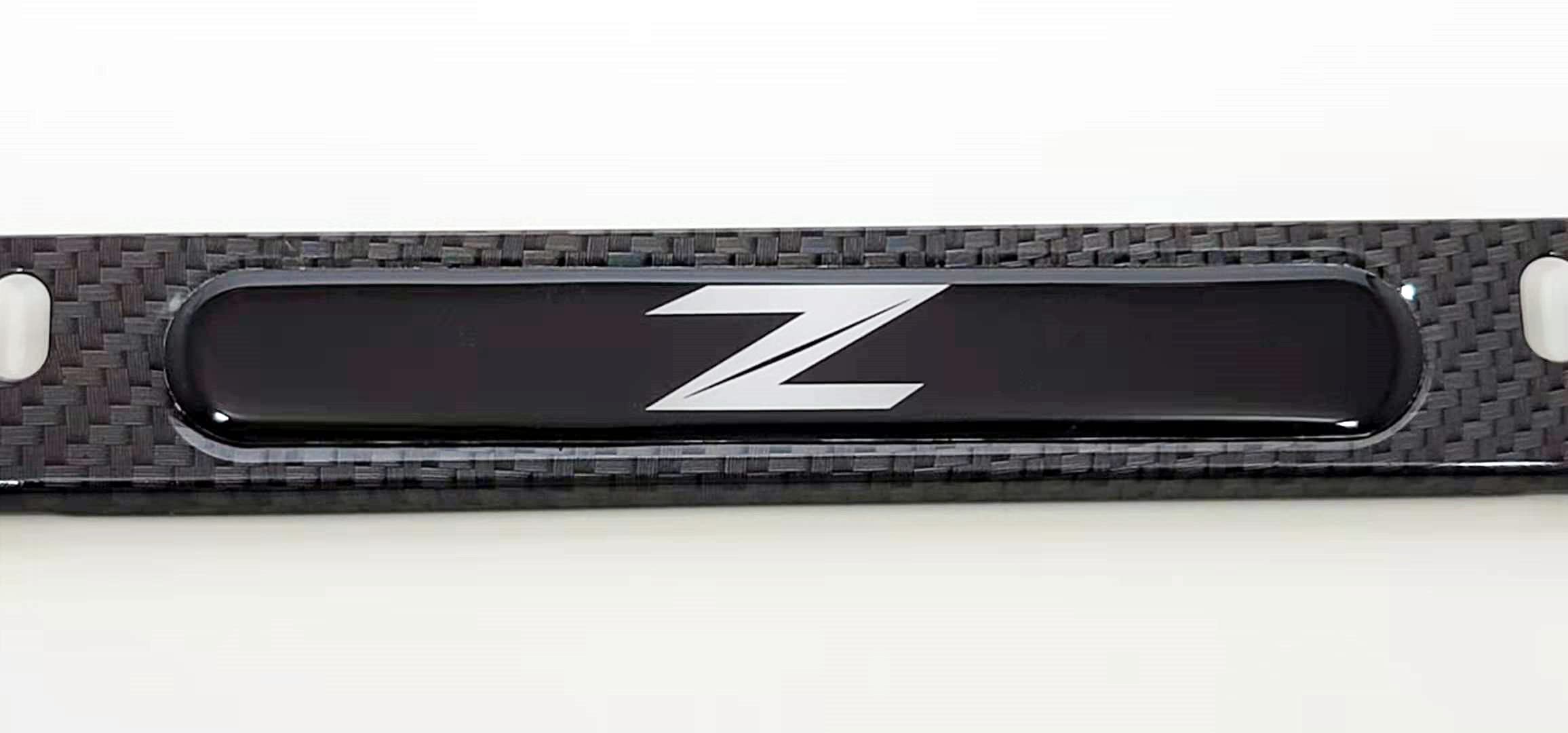 Nissan Z License Plate Frame - Black Stainless Steel License Plate Cover With Sport Screws