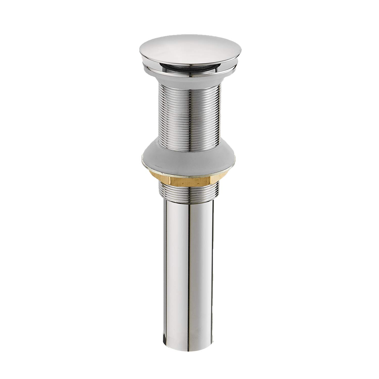 Jnfidosr Chrome Pop Up Sink Drain Fits Bathroom Standard Sink Hole 1-1/2" To 1-3/4"Bathroom Faucet Vessel Vanity Sink Drain Stopper Without Overflow