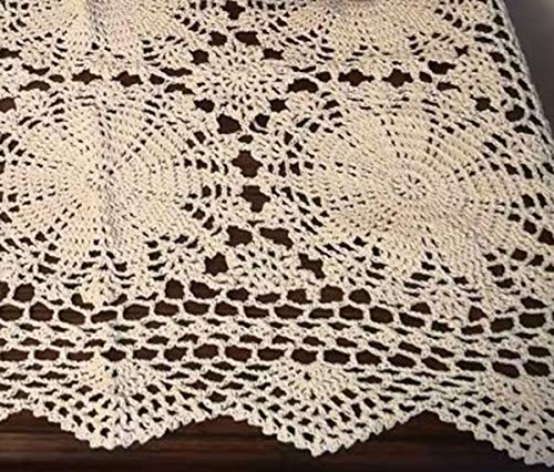 Janef Beige Handmade Crochet Cotton Table Runner Lace Doilies Doily Rectangle Dresser Scarves,20 By 63 Inches. #TOP4