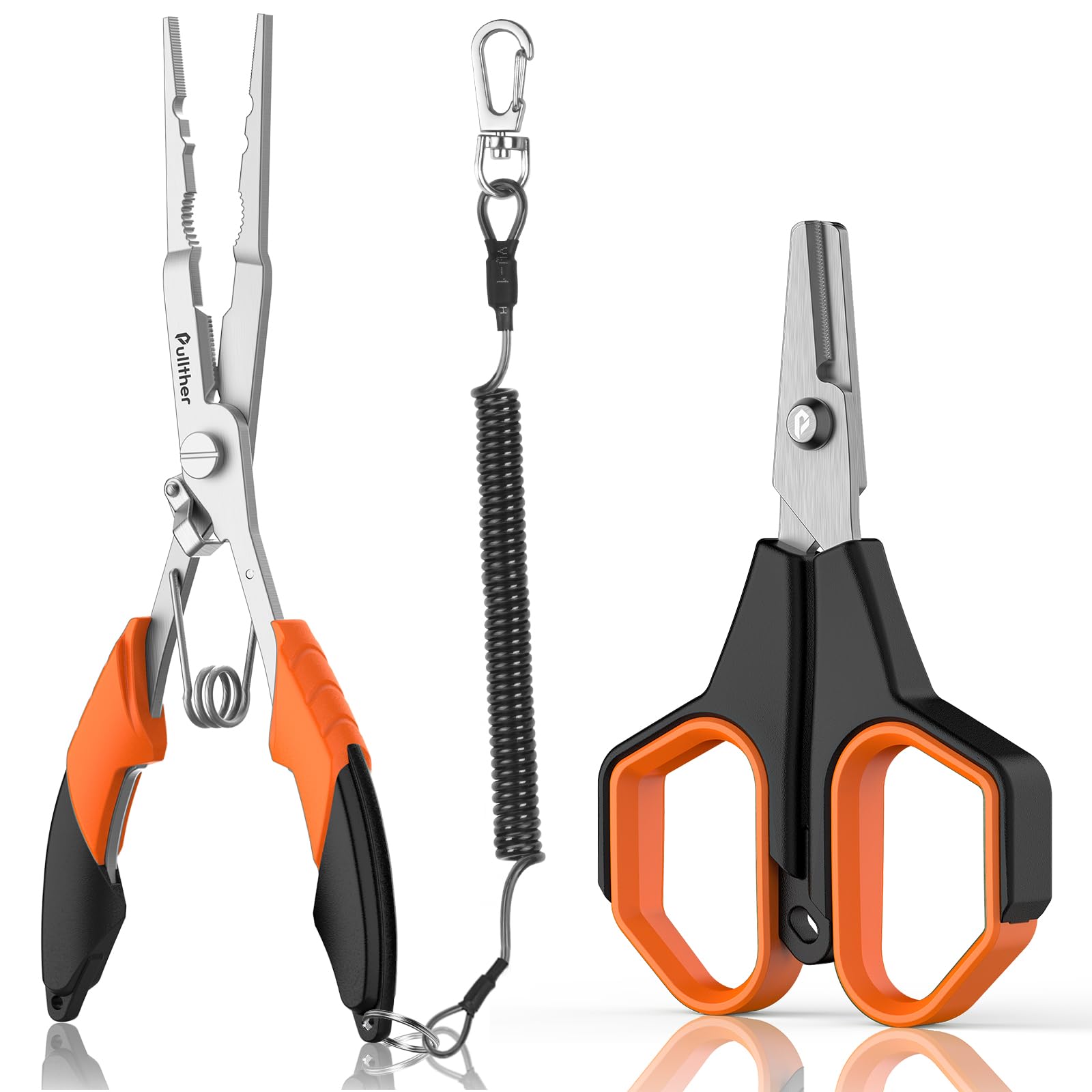 pullther Fishing Tools Kit,Stainless Steel Fishing Pliers, Fishing Scissors