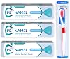 Gentle Whitening Toothpaste Bundle of 4 – 3 x 75ml Advanced Enamel Protection with Soft Toothbrush | Strengthens, Refreshes & Rebuilds Teeth | Ideal Daily Dental Care Set