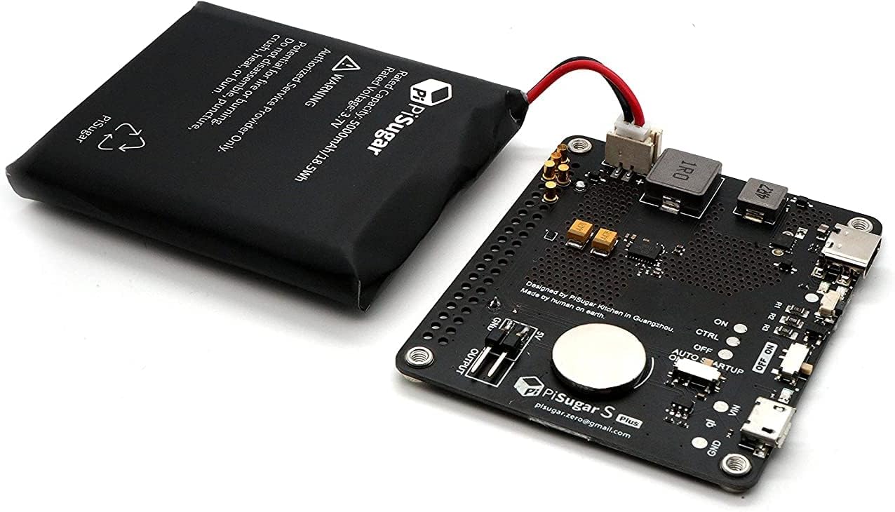 Pisugar S Pro ポータブル 5000 mAh UPSリチウムバッテリー電源モジュール電源 Raspberry Pi 3B/3B+/4Bモデルアクセサリー用