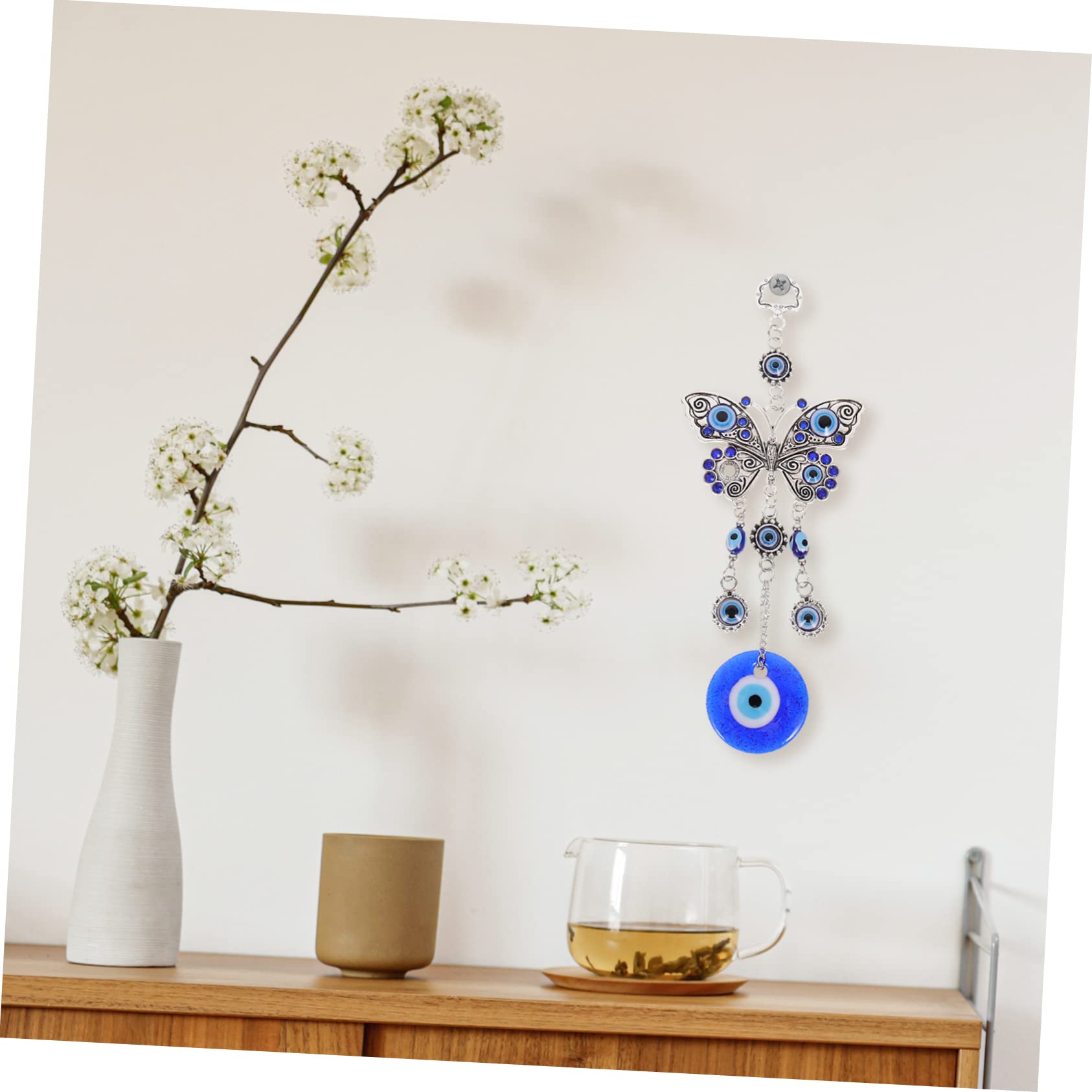 5 Pz Ornamento Interni Ciondolo Auto Farfalla Da Appendere Alla Parete Cavigliera Malocchio Ornamenti Appesi Ornamenti Di Anatra Adesivi Murali Farfalla Lucine a Batteria Bicchiere Cabilock