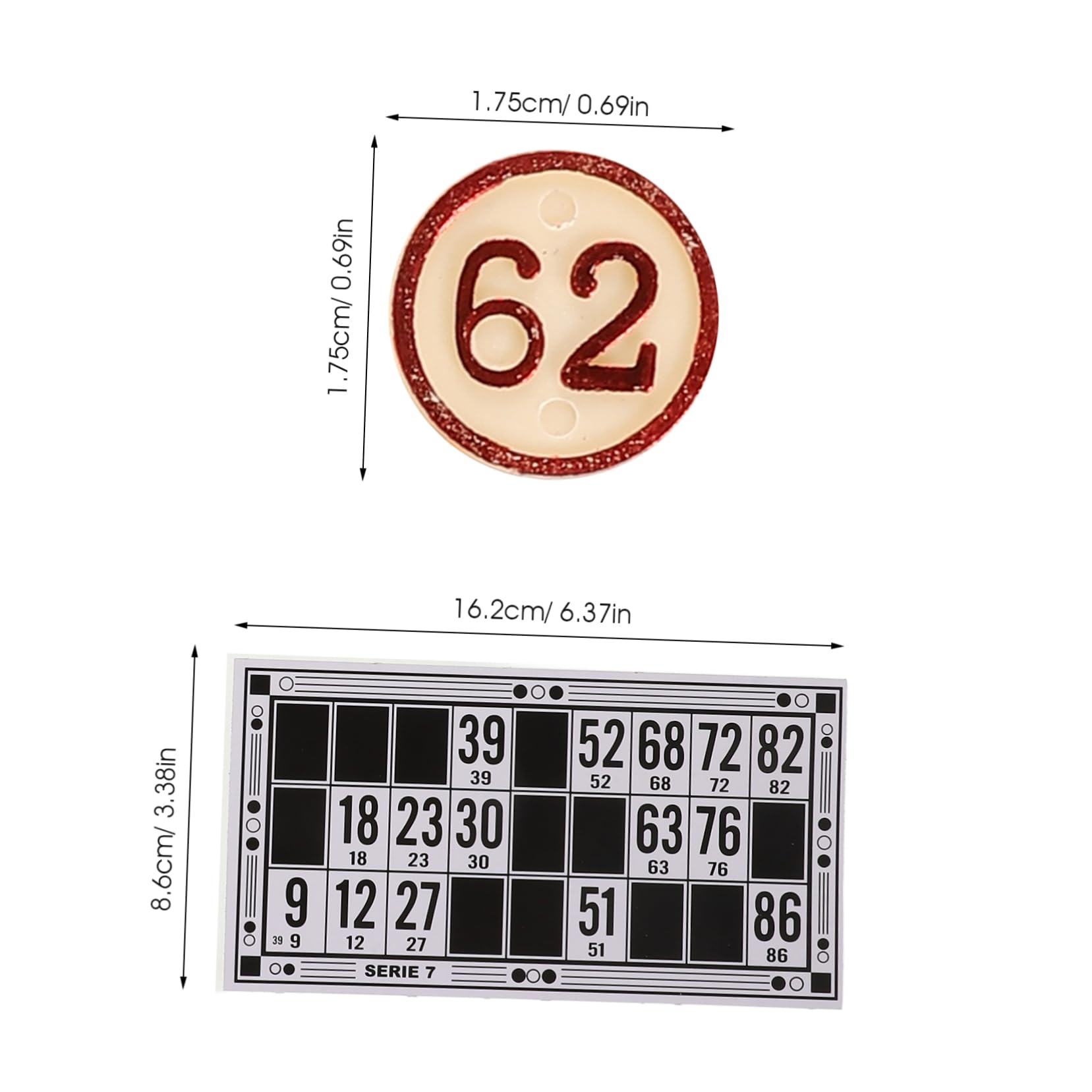 VANZACK 1Set Interactive Bingo Game Number Cards Chess Props for Family and Friends Gatherings for Game Nights and Parties Safe Design