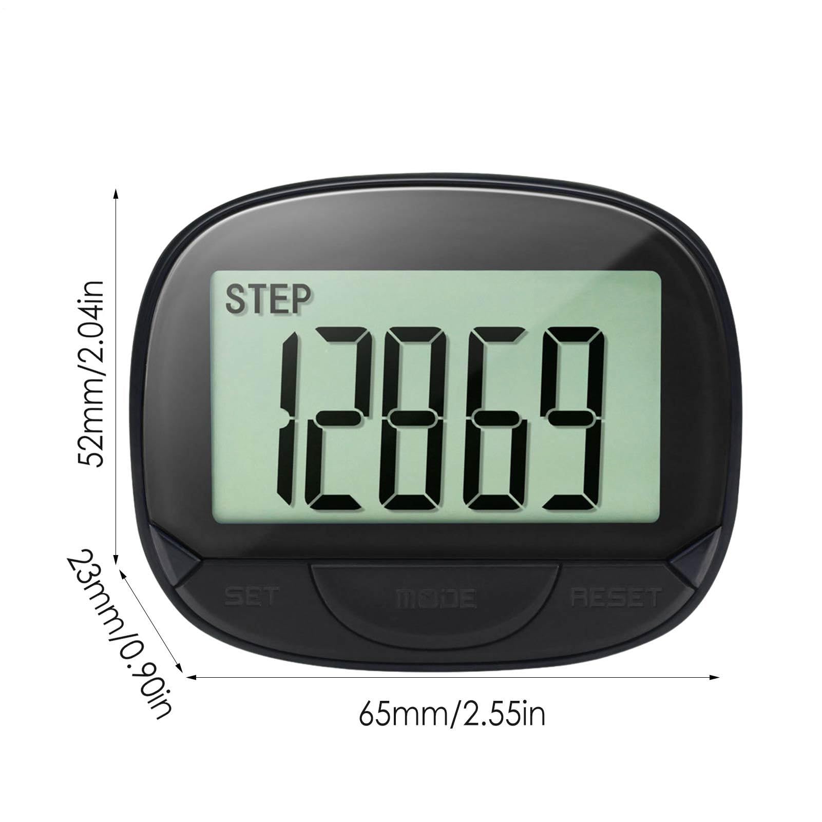 Clip de podomètre de Marche,Podomètre numérique pour la Marche | Fitness Step avec Horloge, podomètre de Sport Portable pour Pas/Distance/Calories